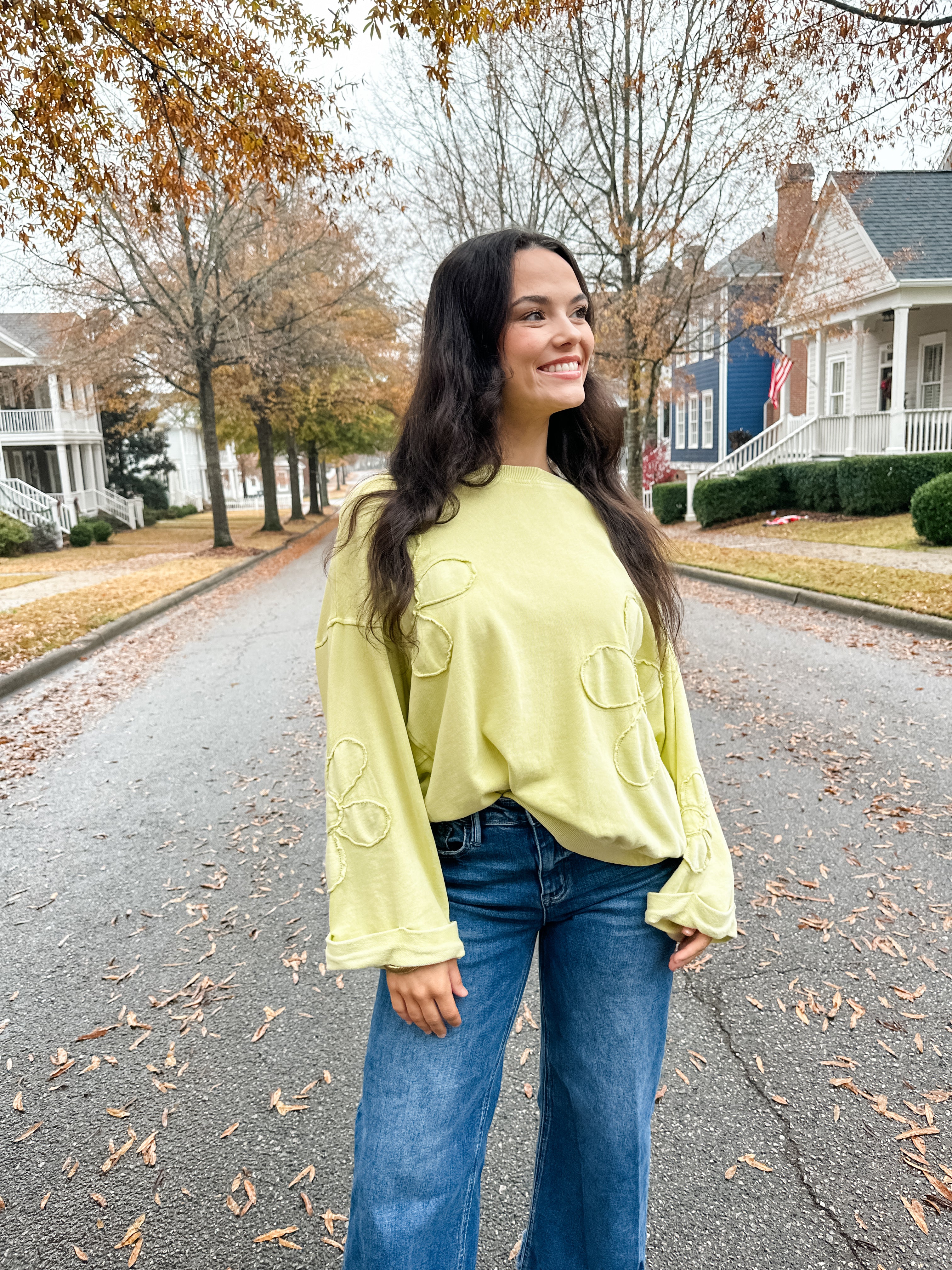 Daisy Print Sweatshirt