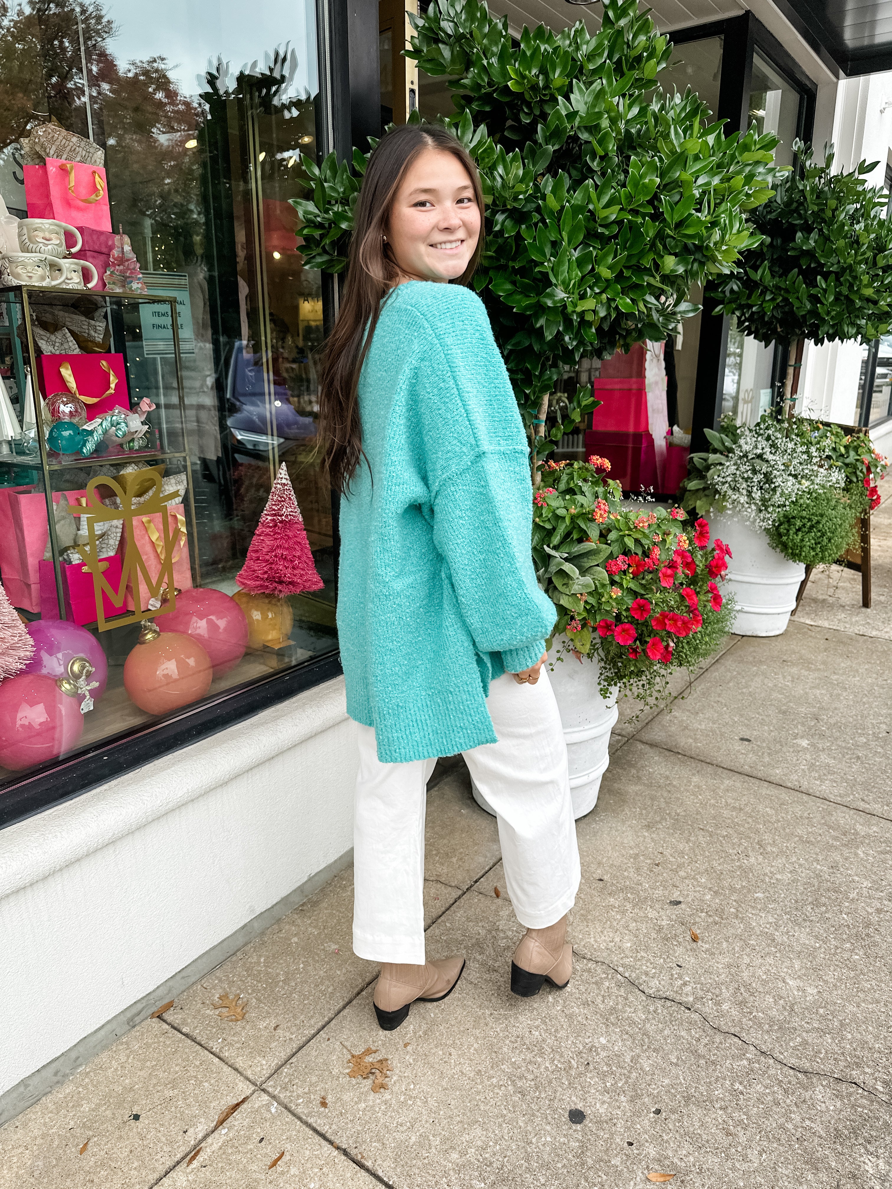 Nubby Oversized Tunic Sweater