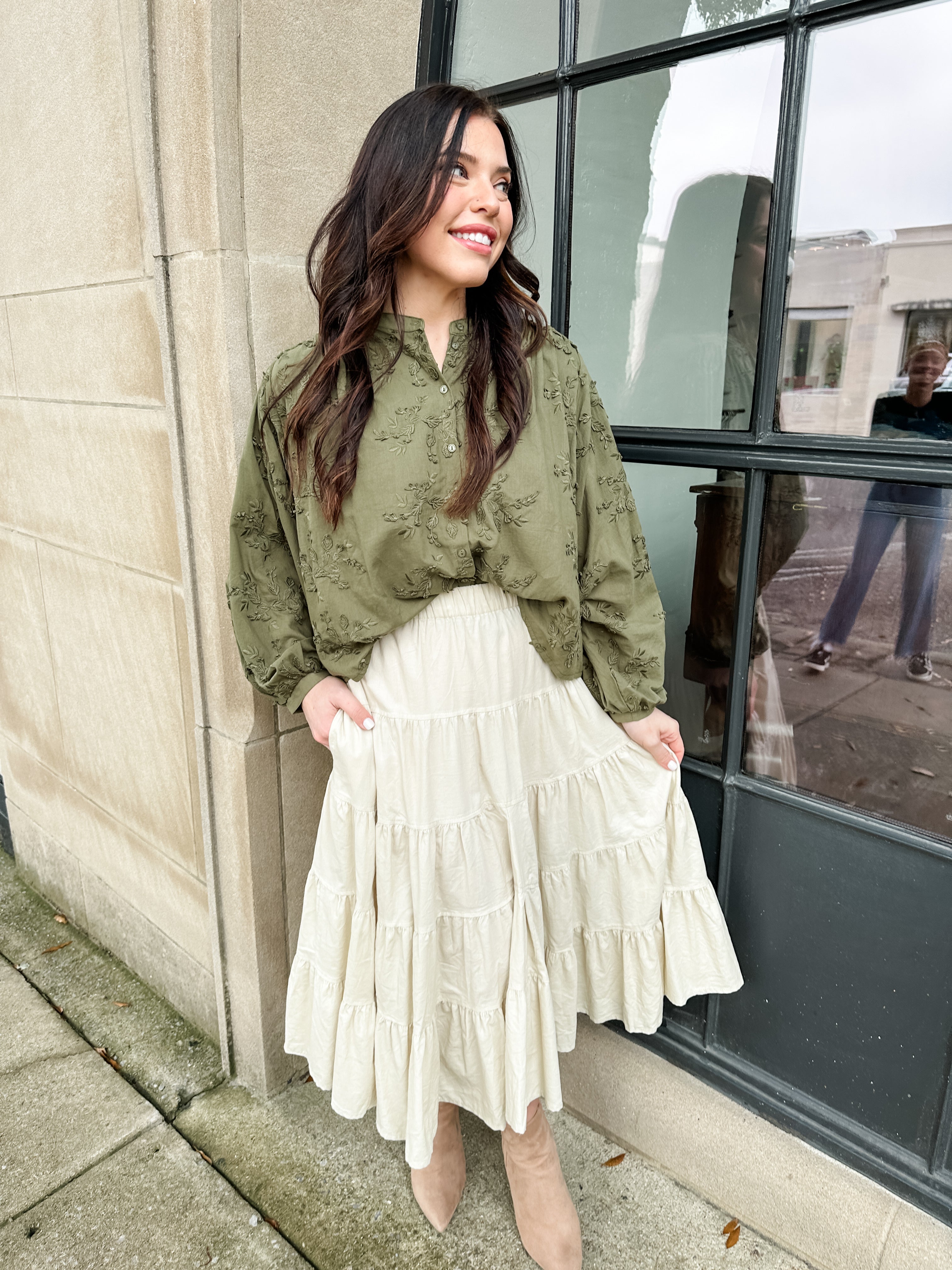 Tiny Corduroy Tiered Skirt