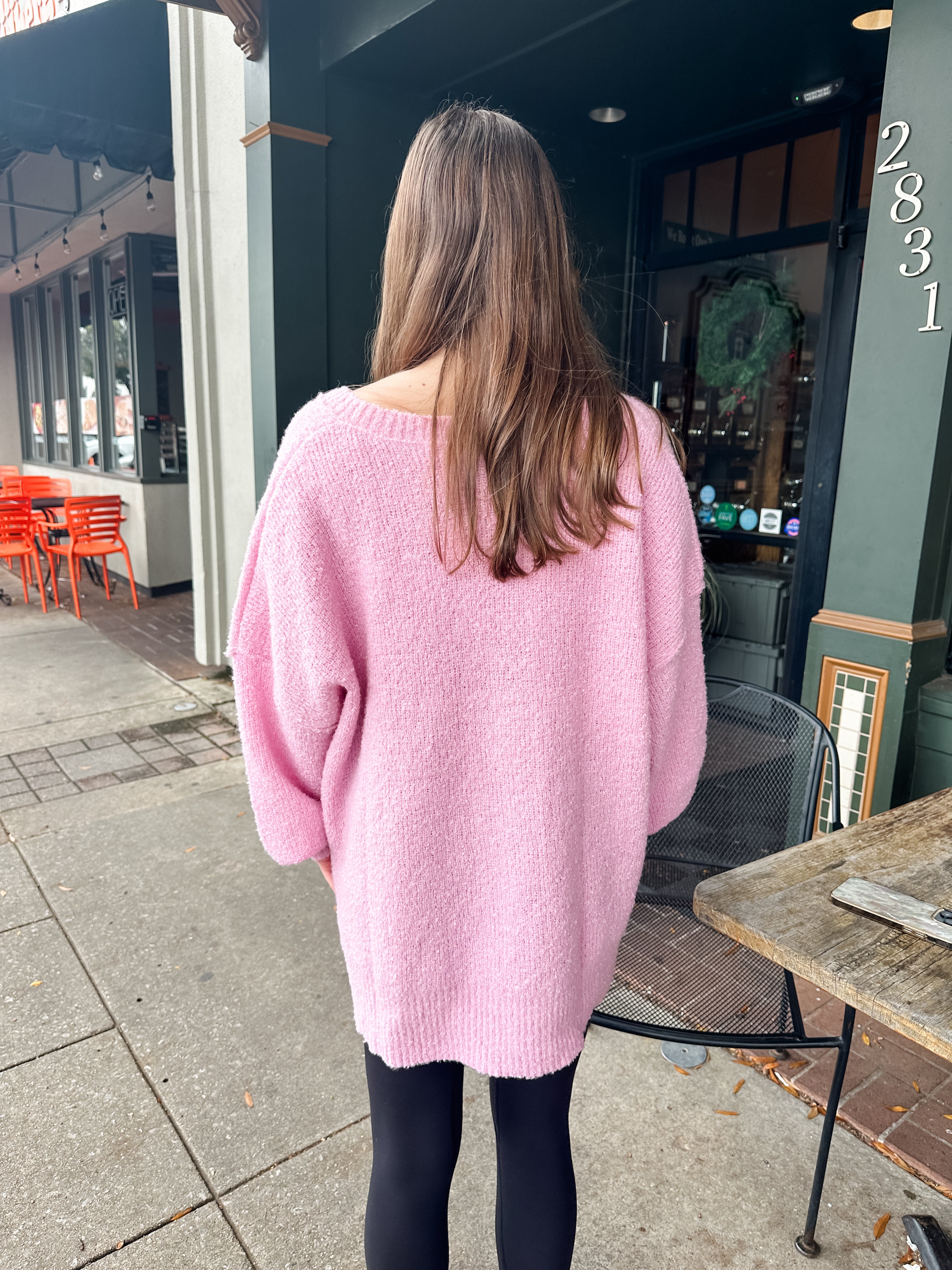 Nubby Oversized Tunic Sweater