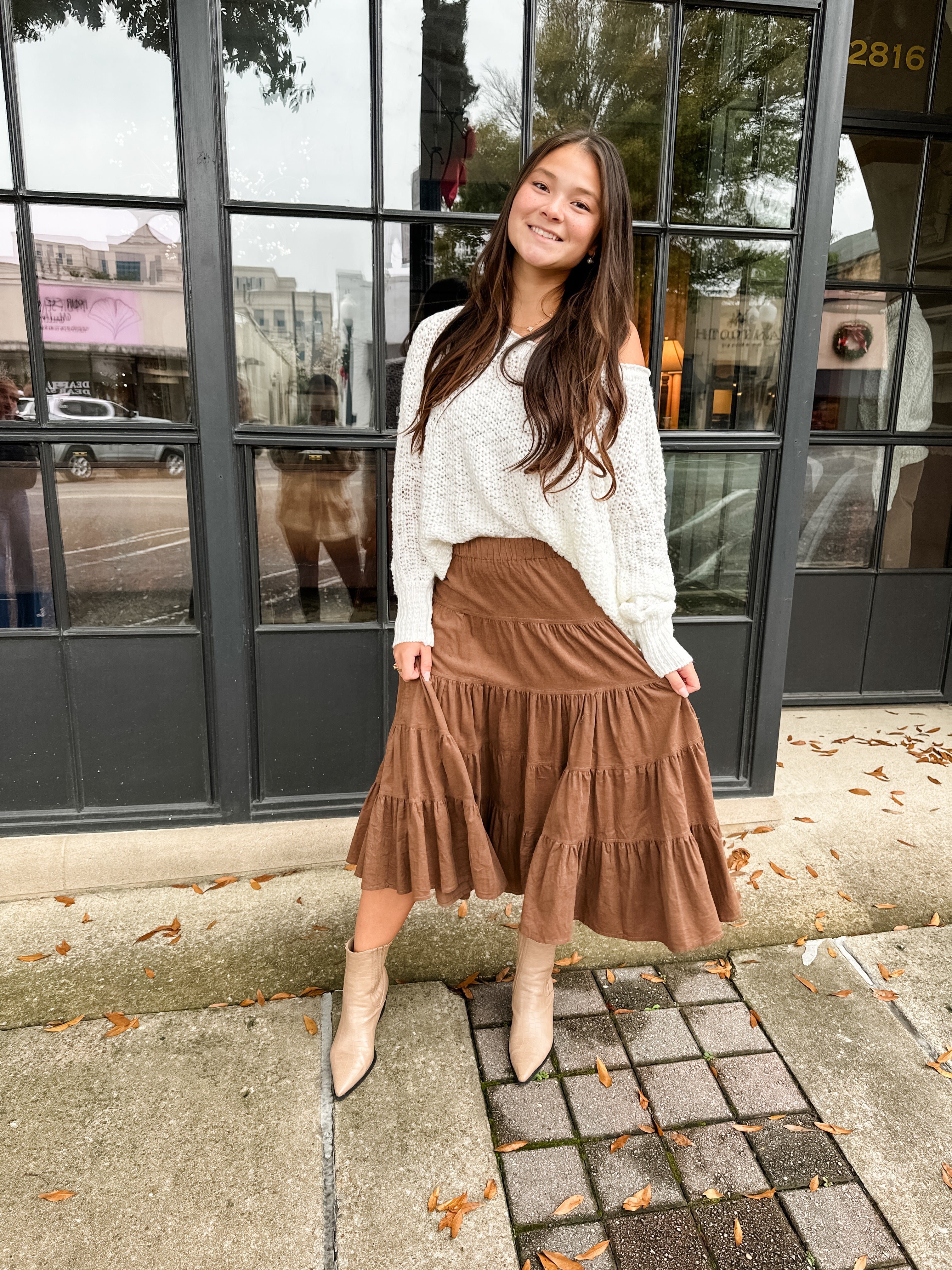 Tiny Corduroy Tiered Skirt