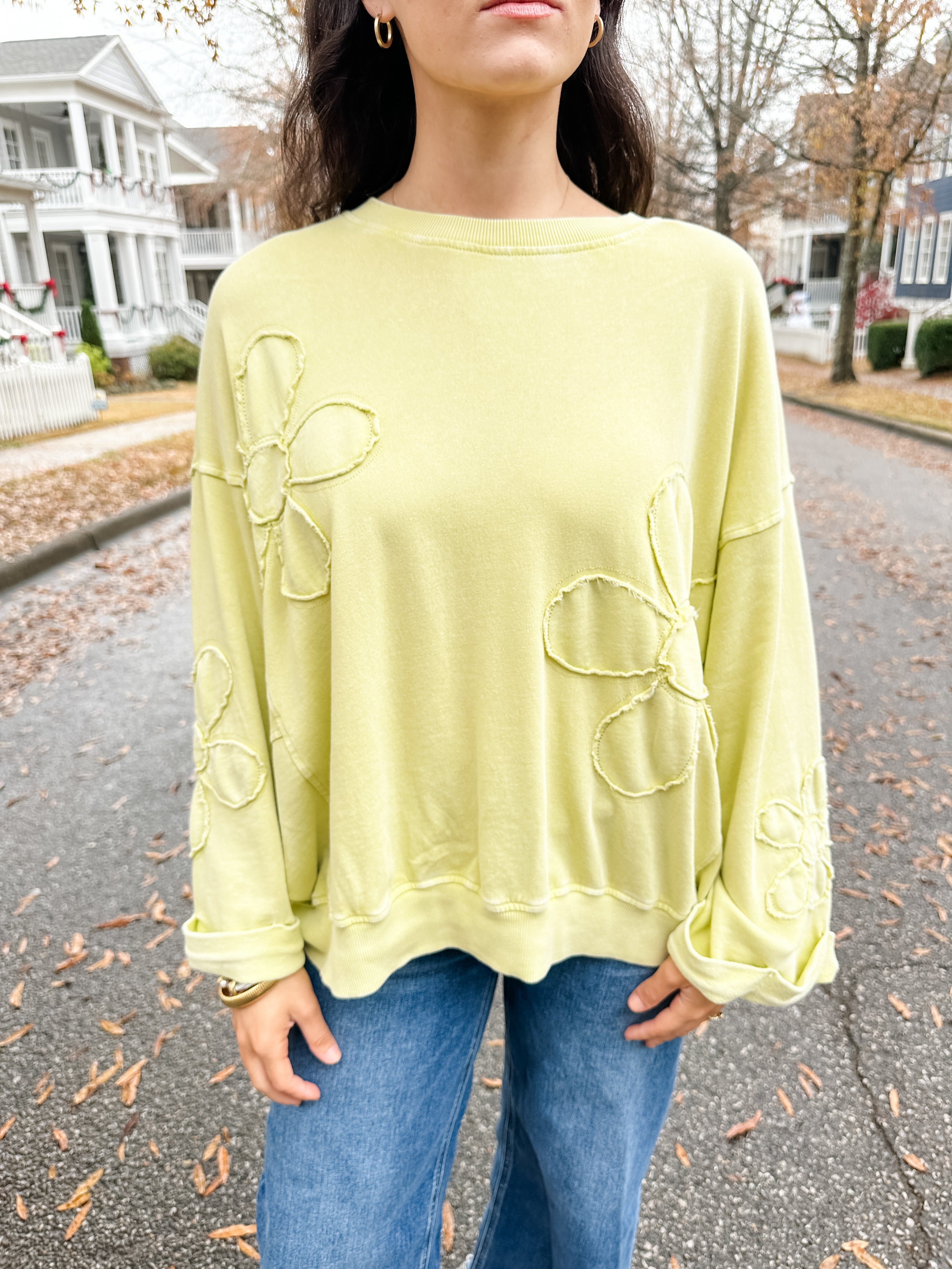 Daisy Print Sweatshirt