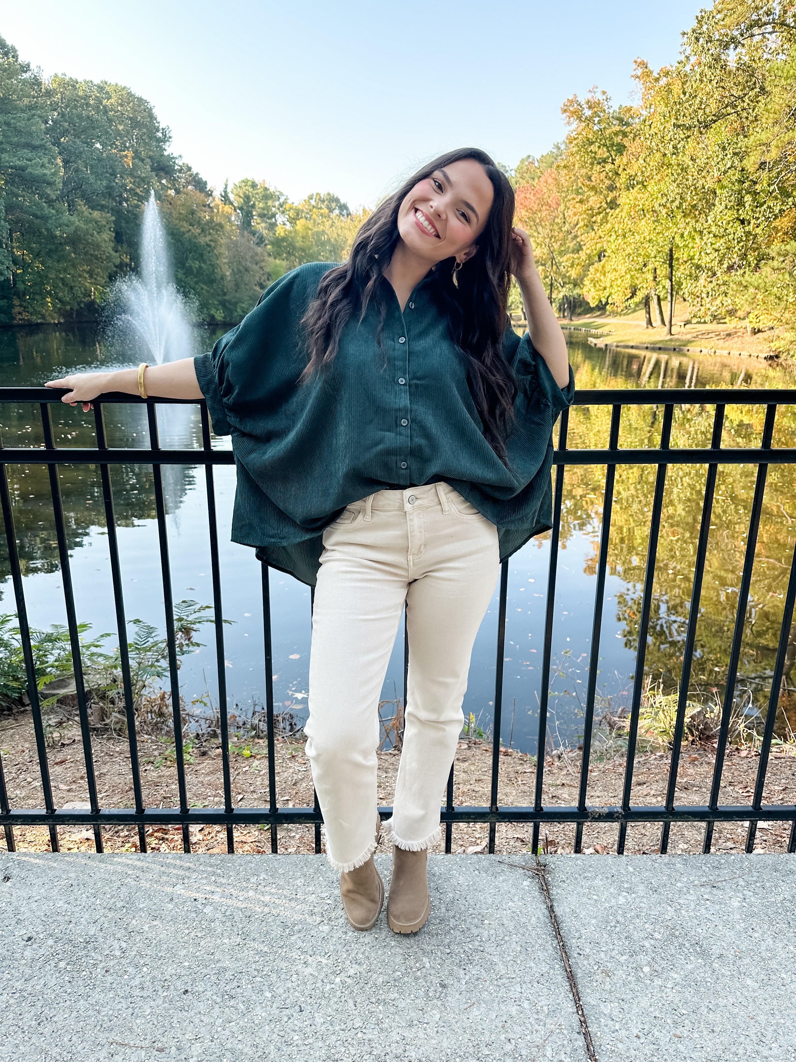 Corduroy Button Down Top