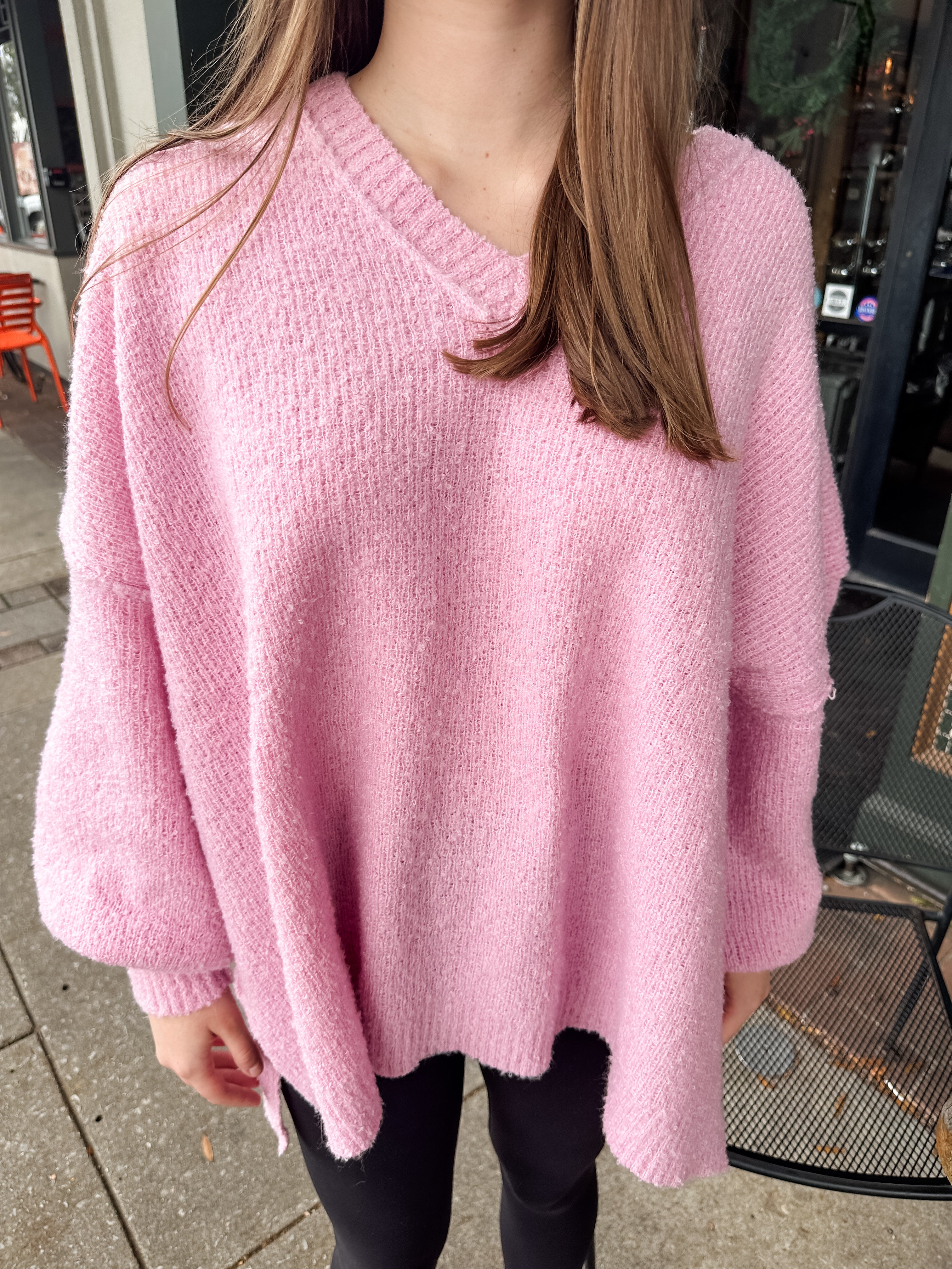 Nubby Oversized Tunic Sweater