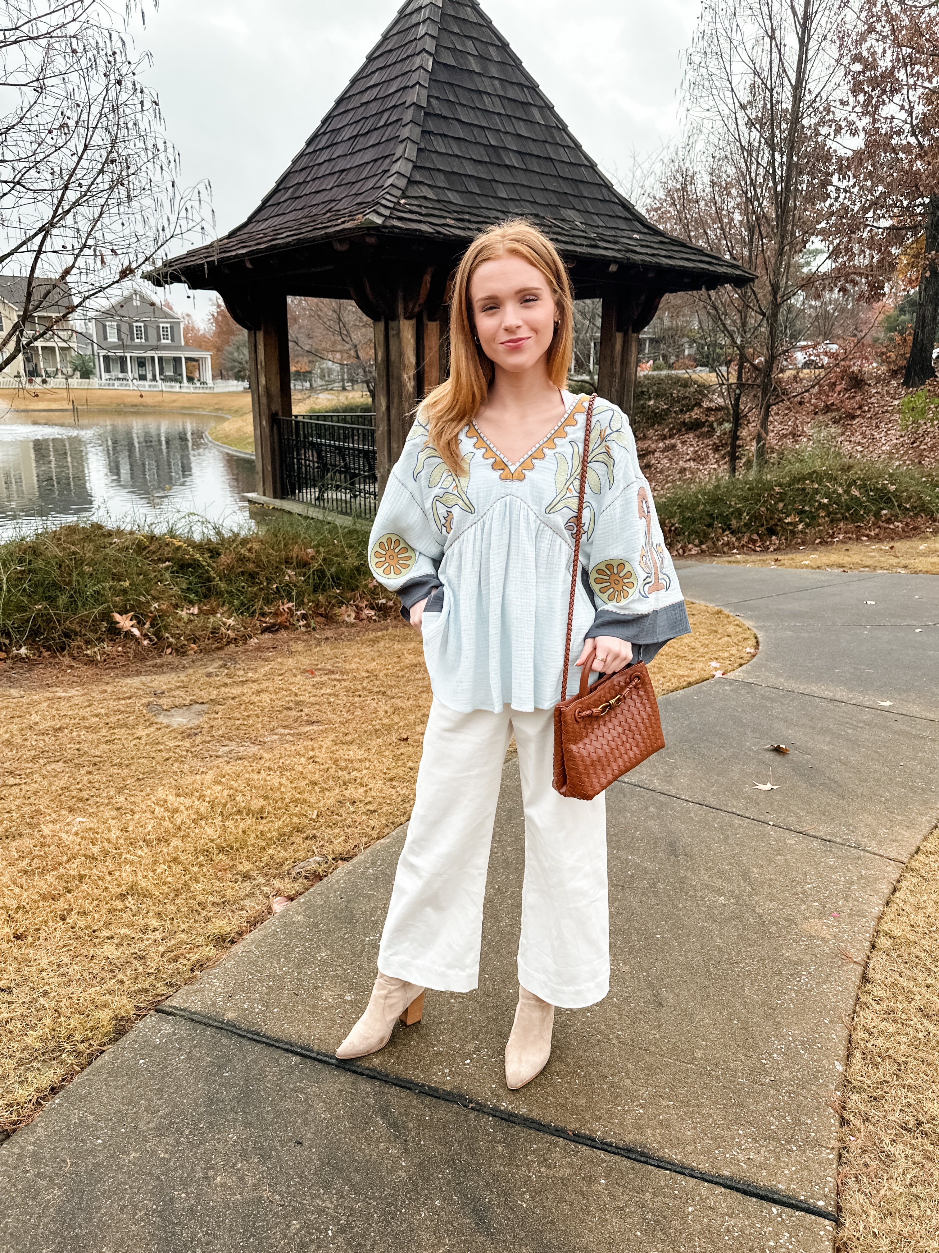 Floral Embroidered Top