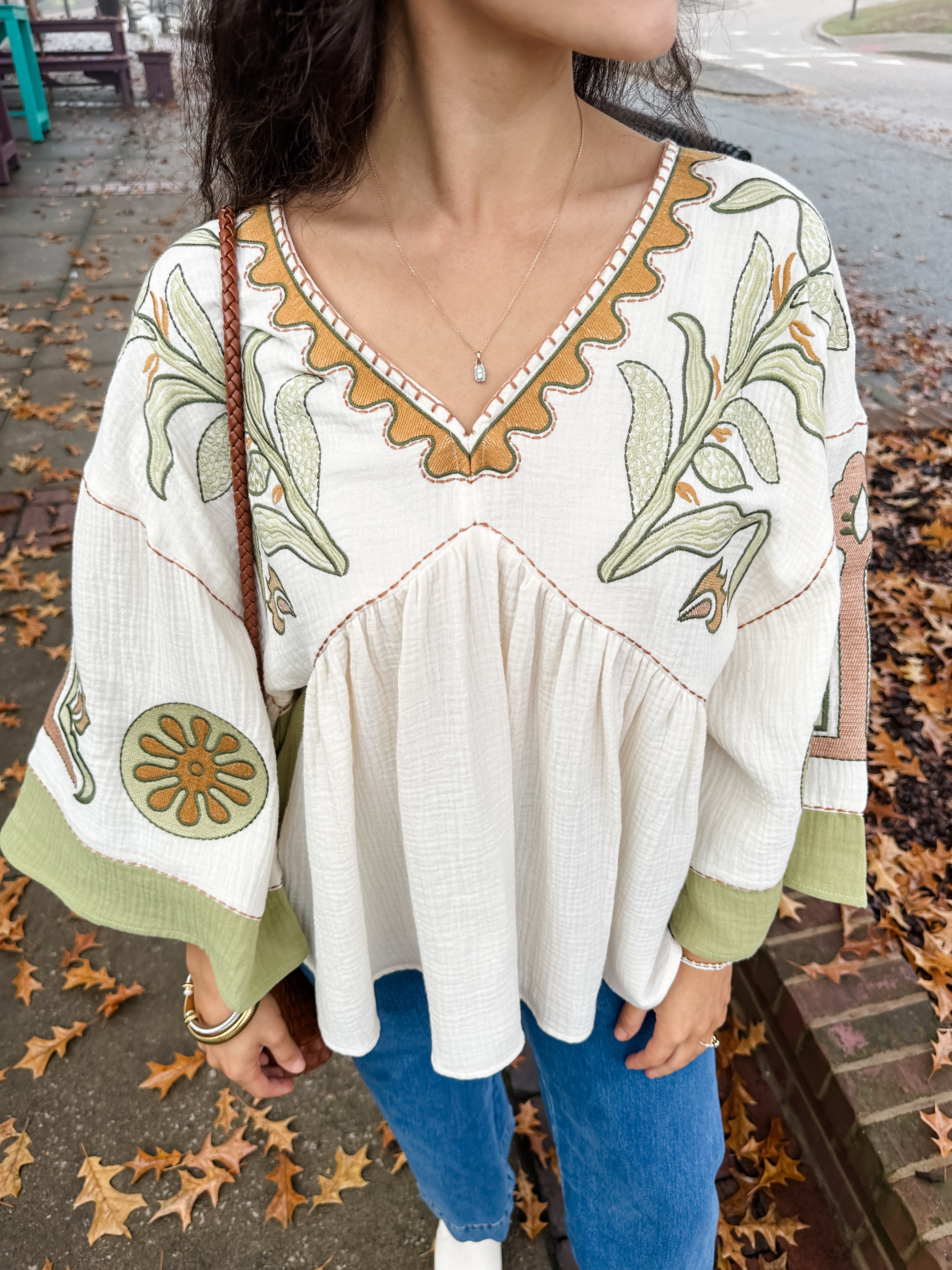 Floral Embroidered Top