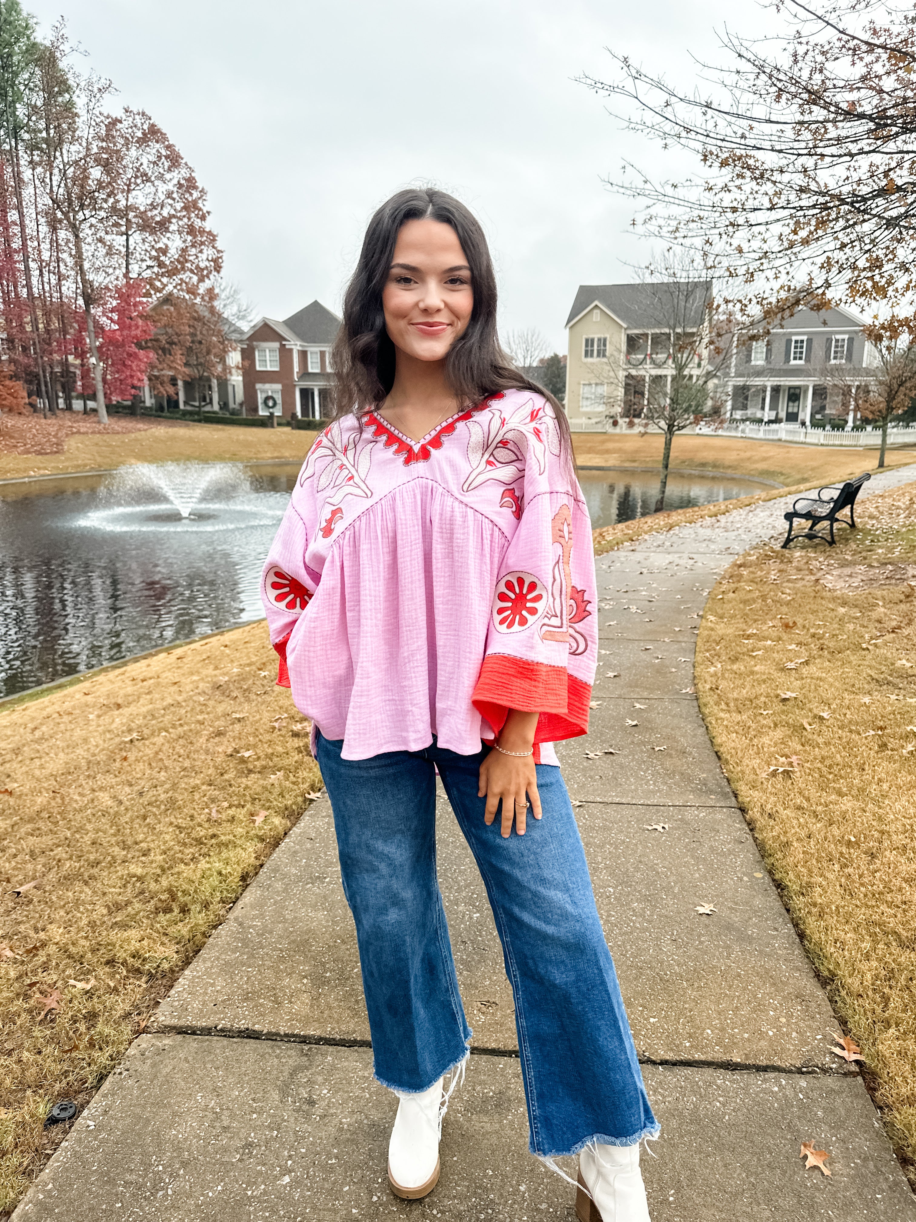 Floral Embroidered Top