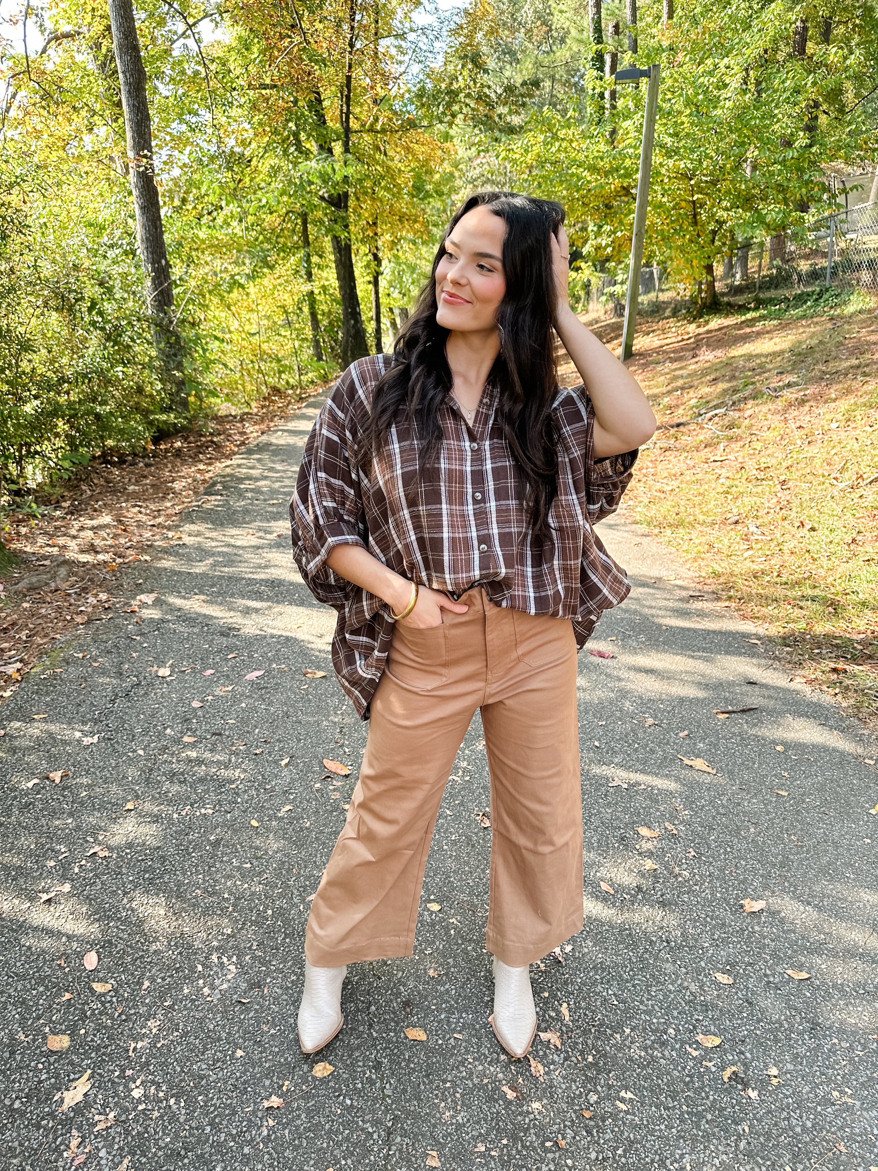 Plaid Button Down Top