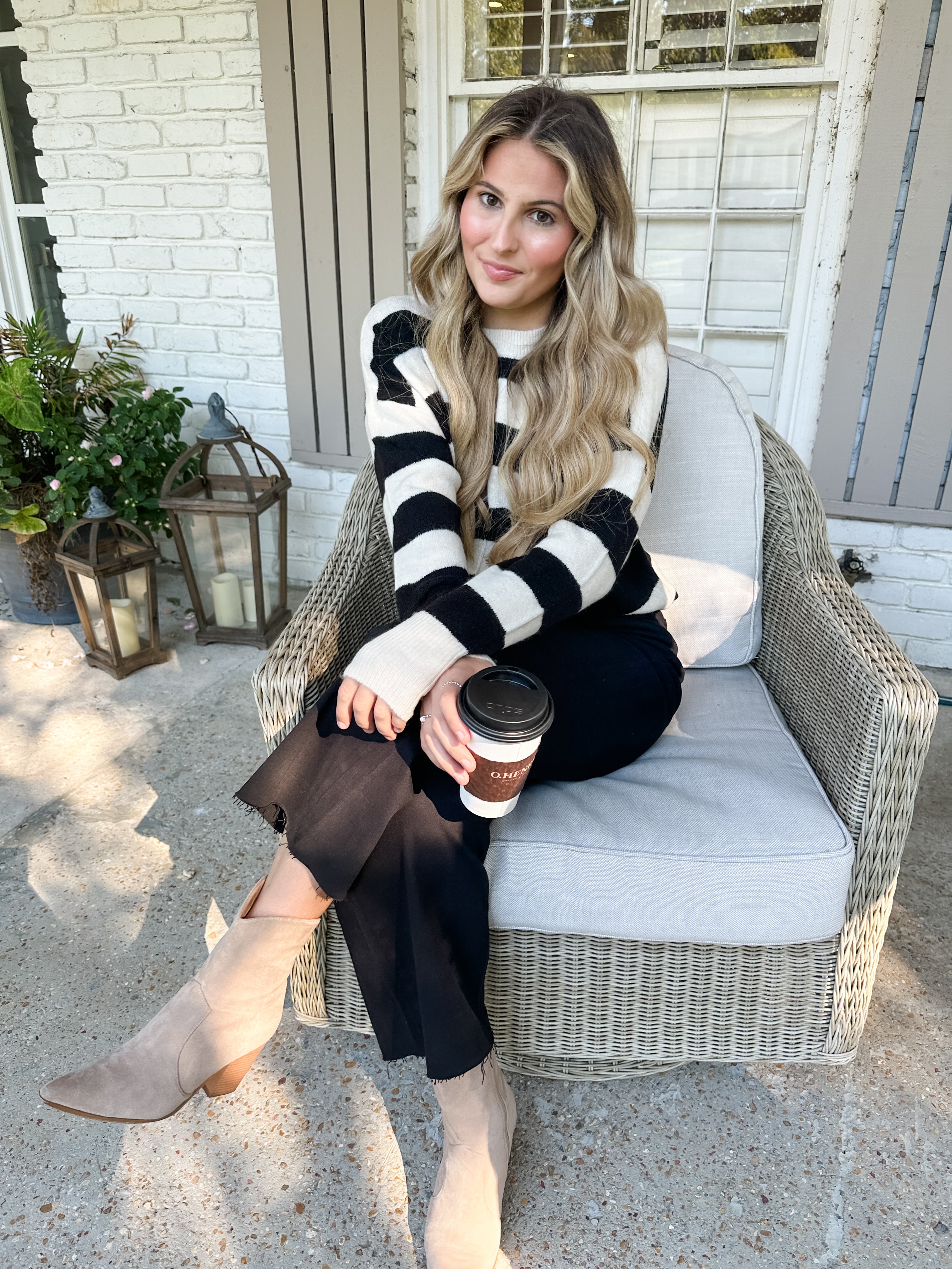 Bold Stripe Crew Neck Sweater