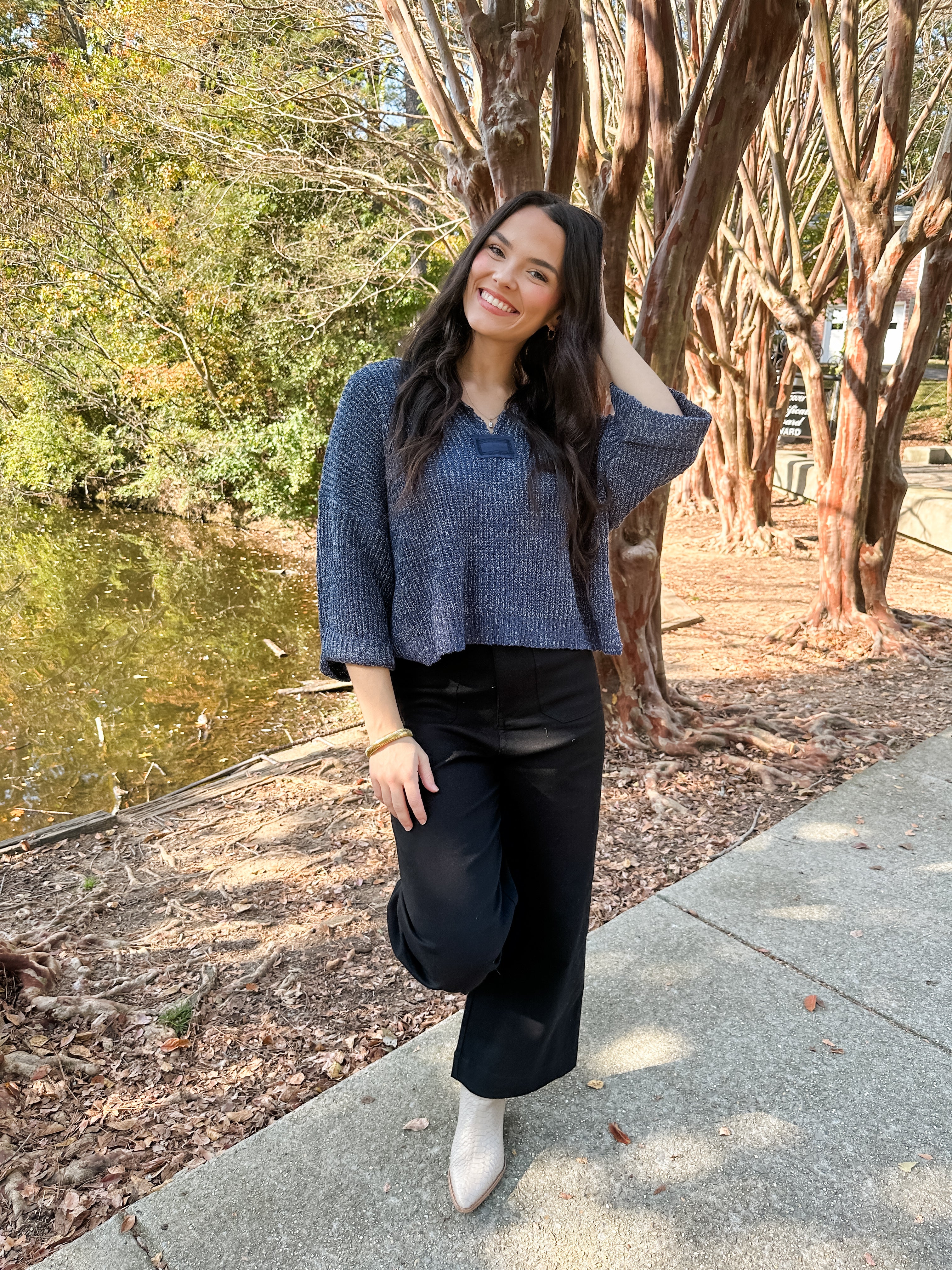 Heathered V-Neck Sweater