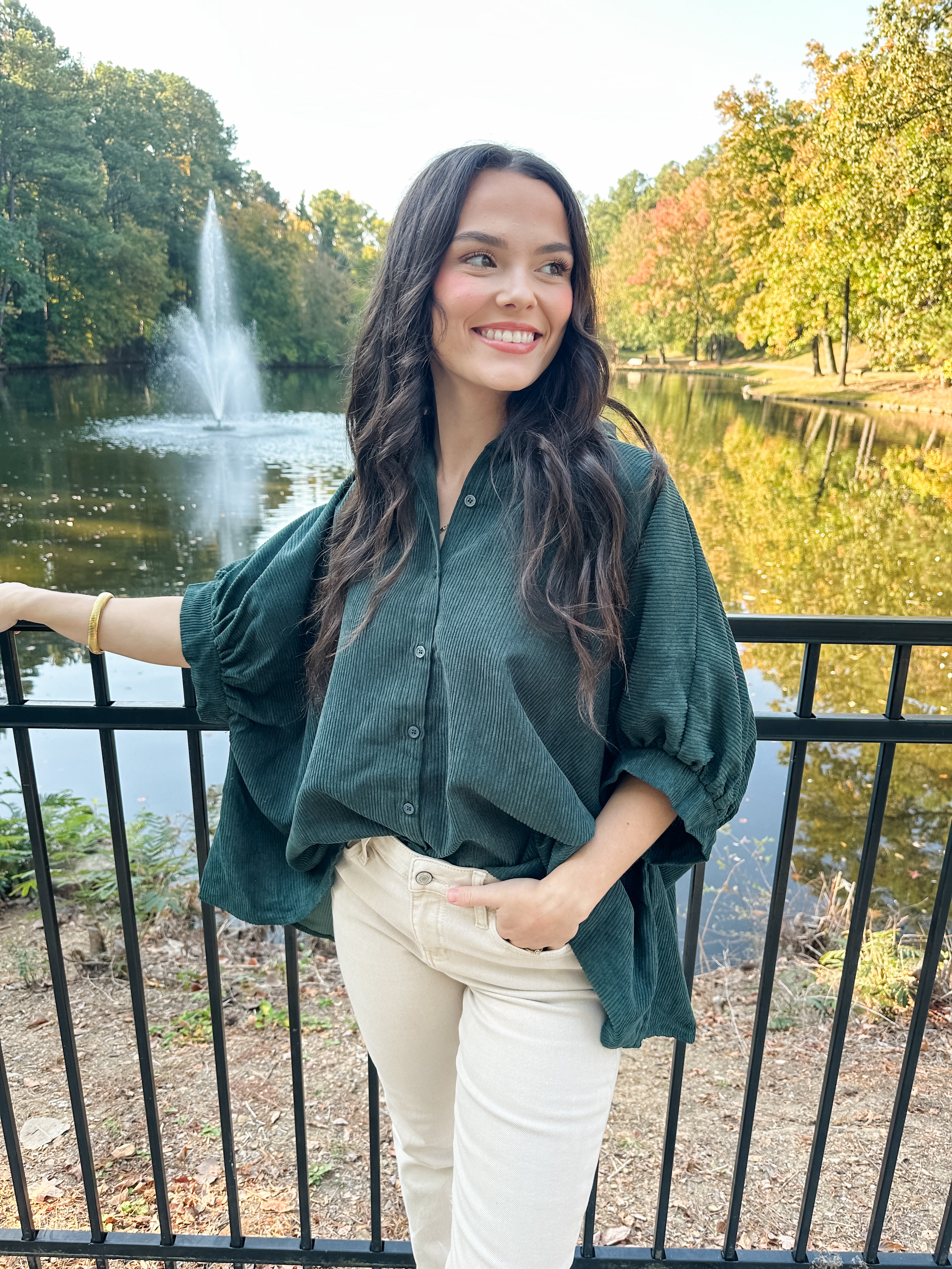 Corduroy Button Down Top