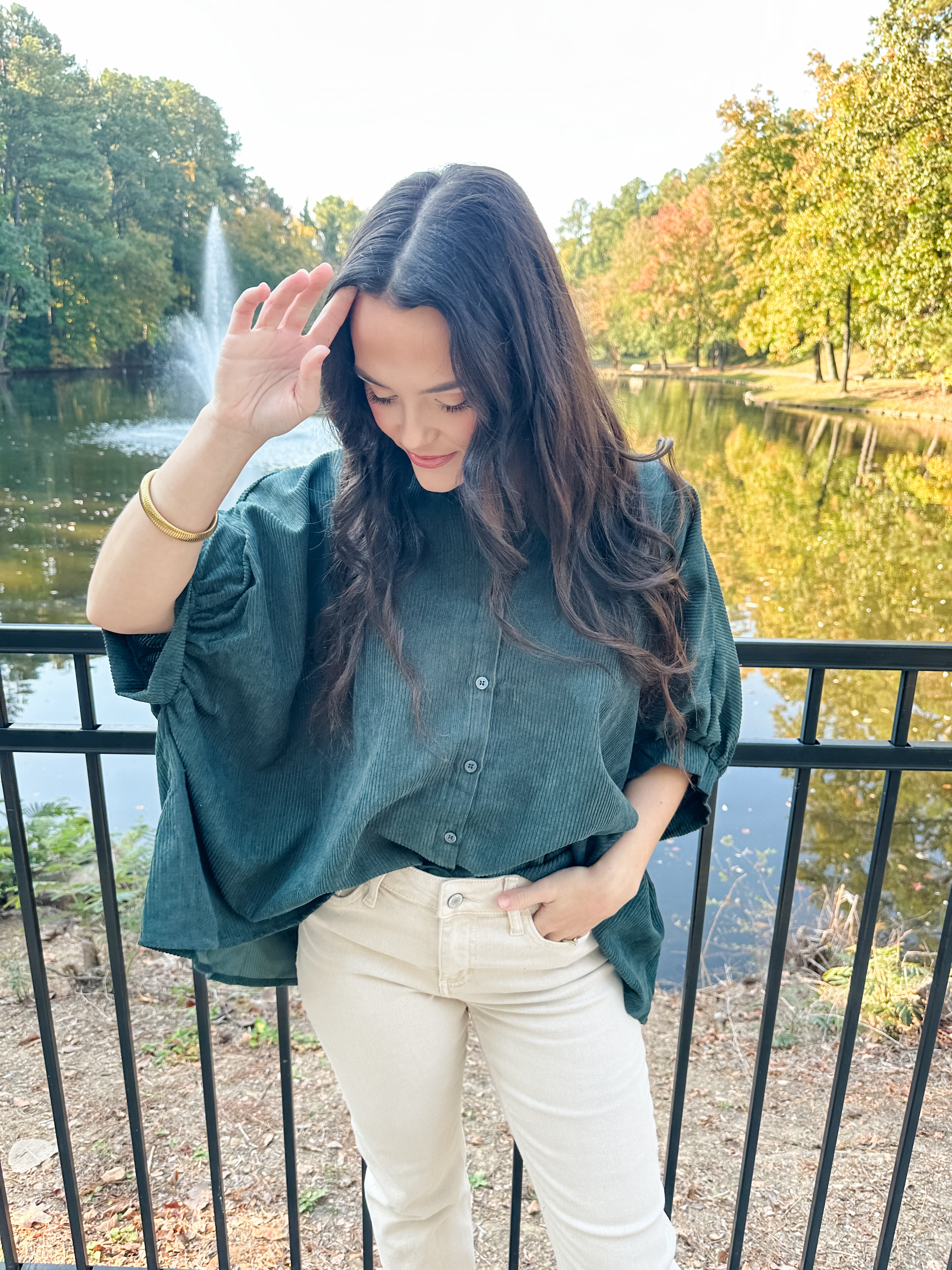 Corduroy Button Down Top