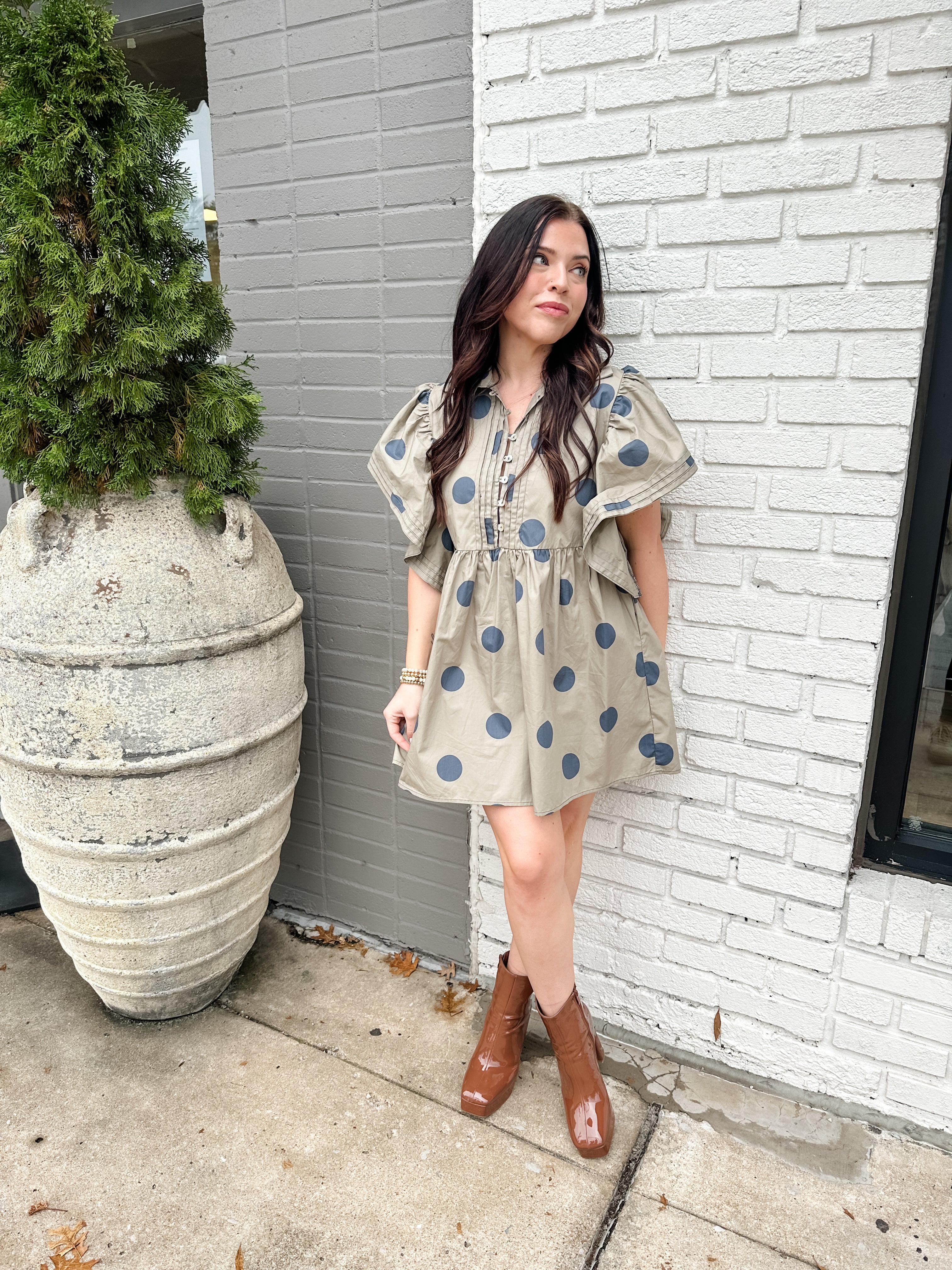 Big Polka Dot Ruffle Dress