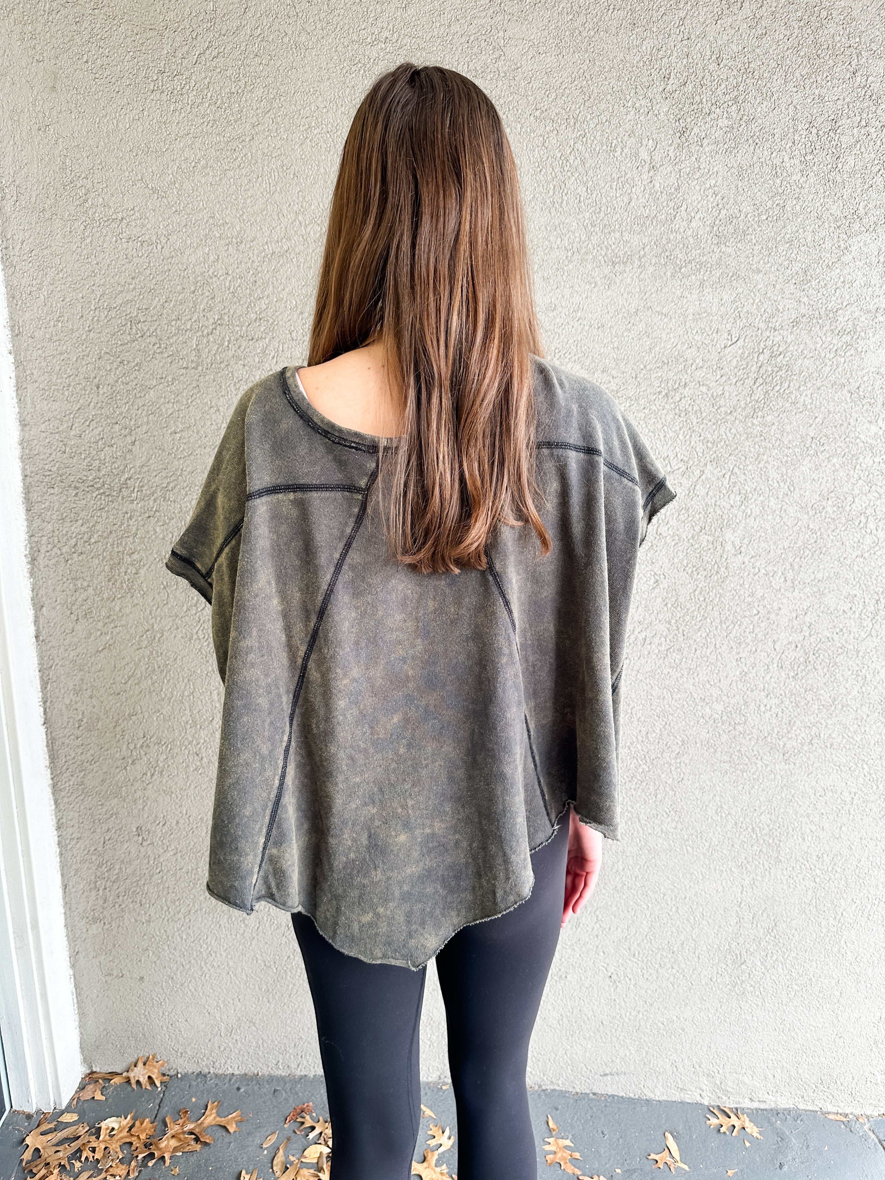 Mineral Washed Exposed Seams Tee