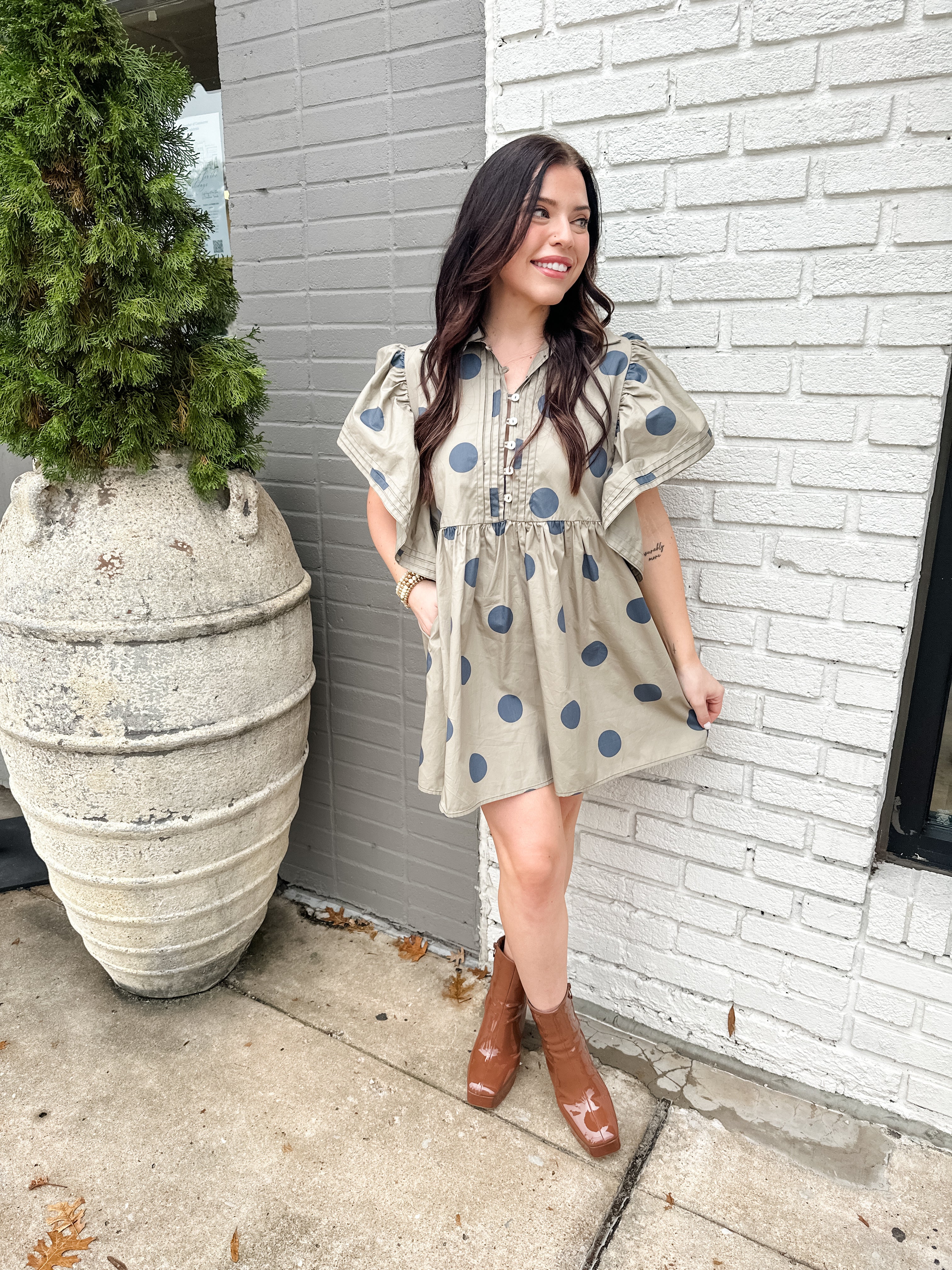 Big Polka Dot Ruffle Dress