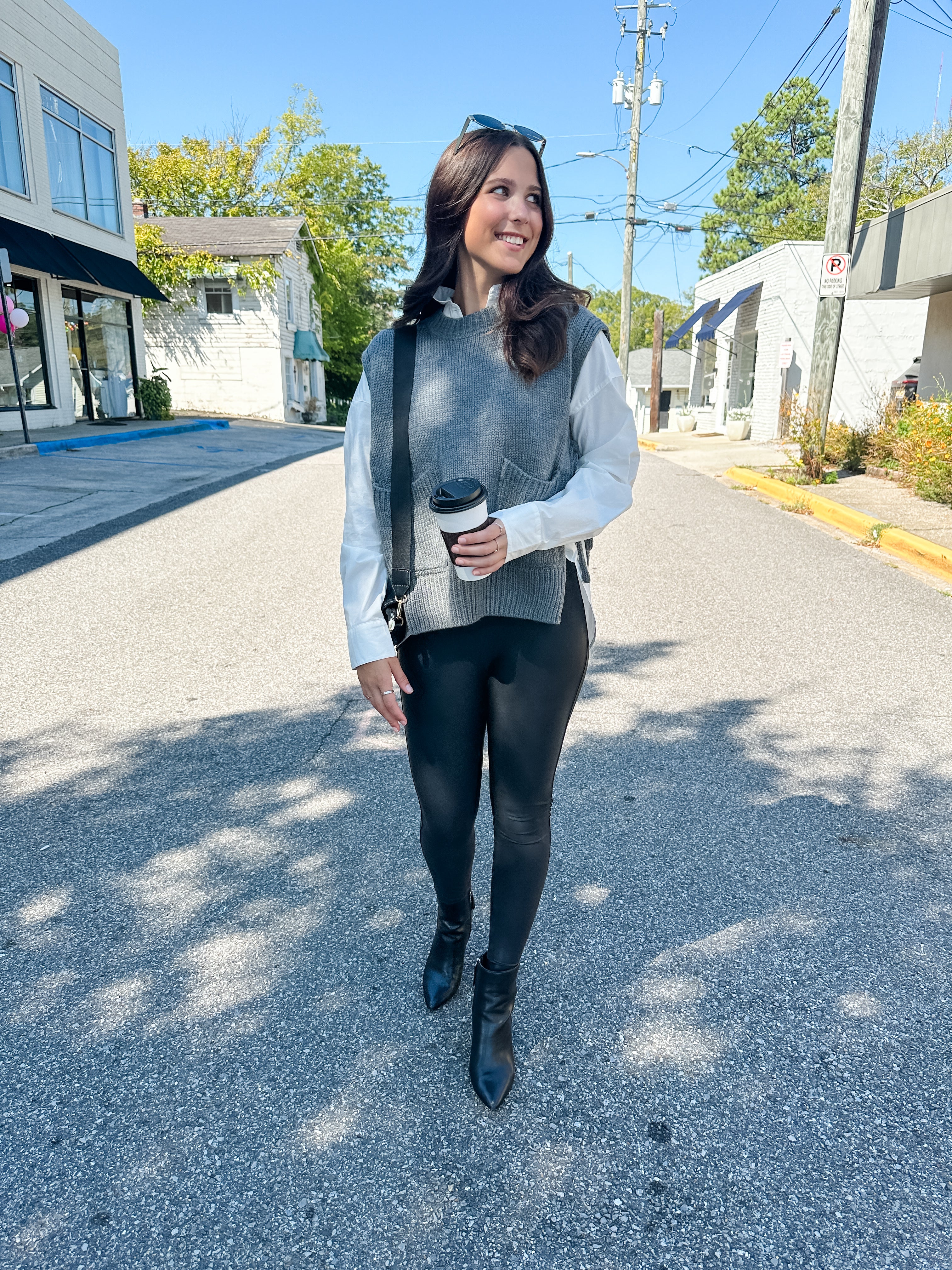 Tie Sides Crew Neck Sweater Vest