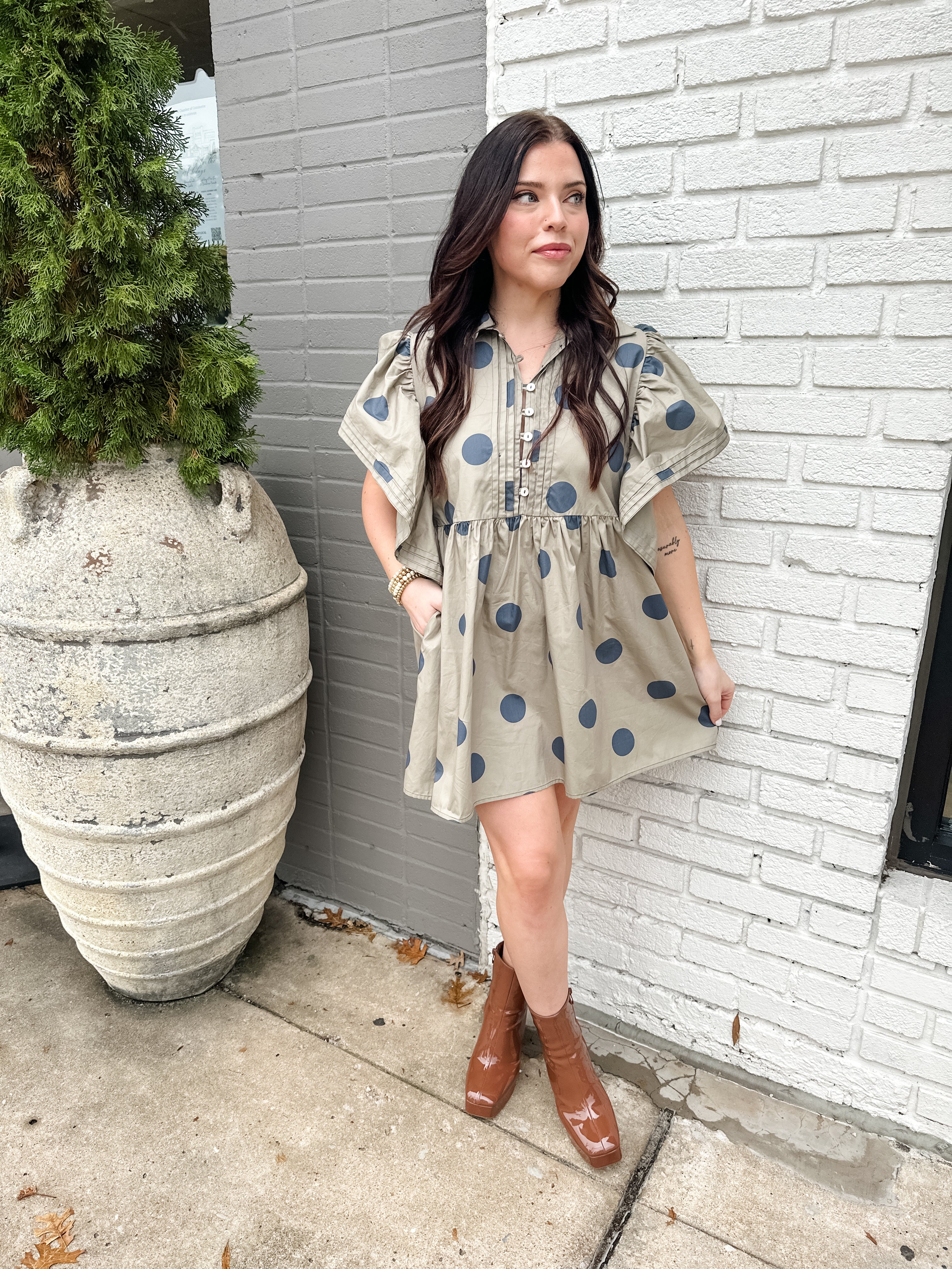 Big Polka Dot Ruffle Dress