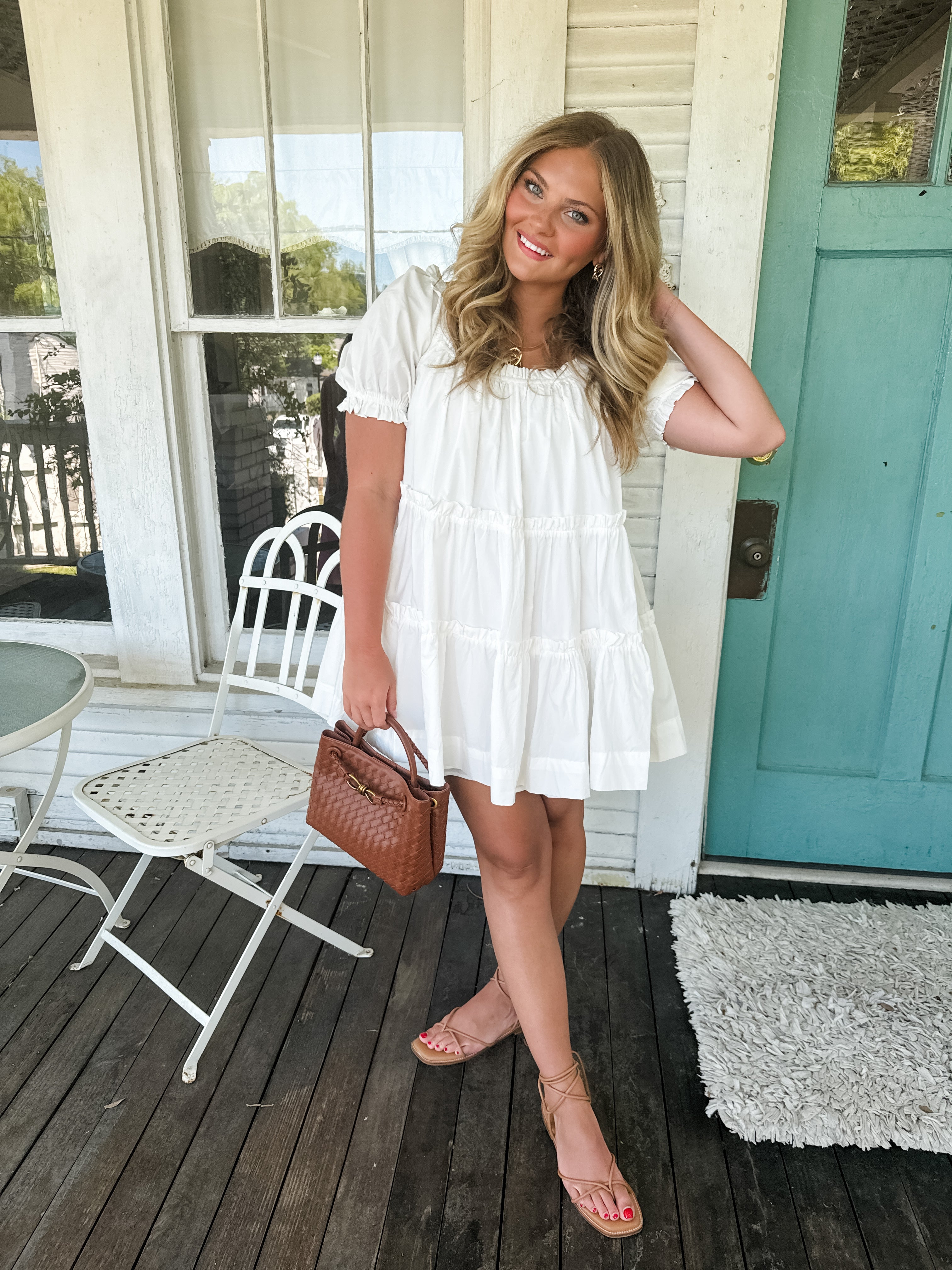 Tiered Scoop Neck Dress