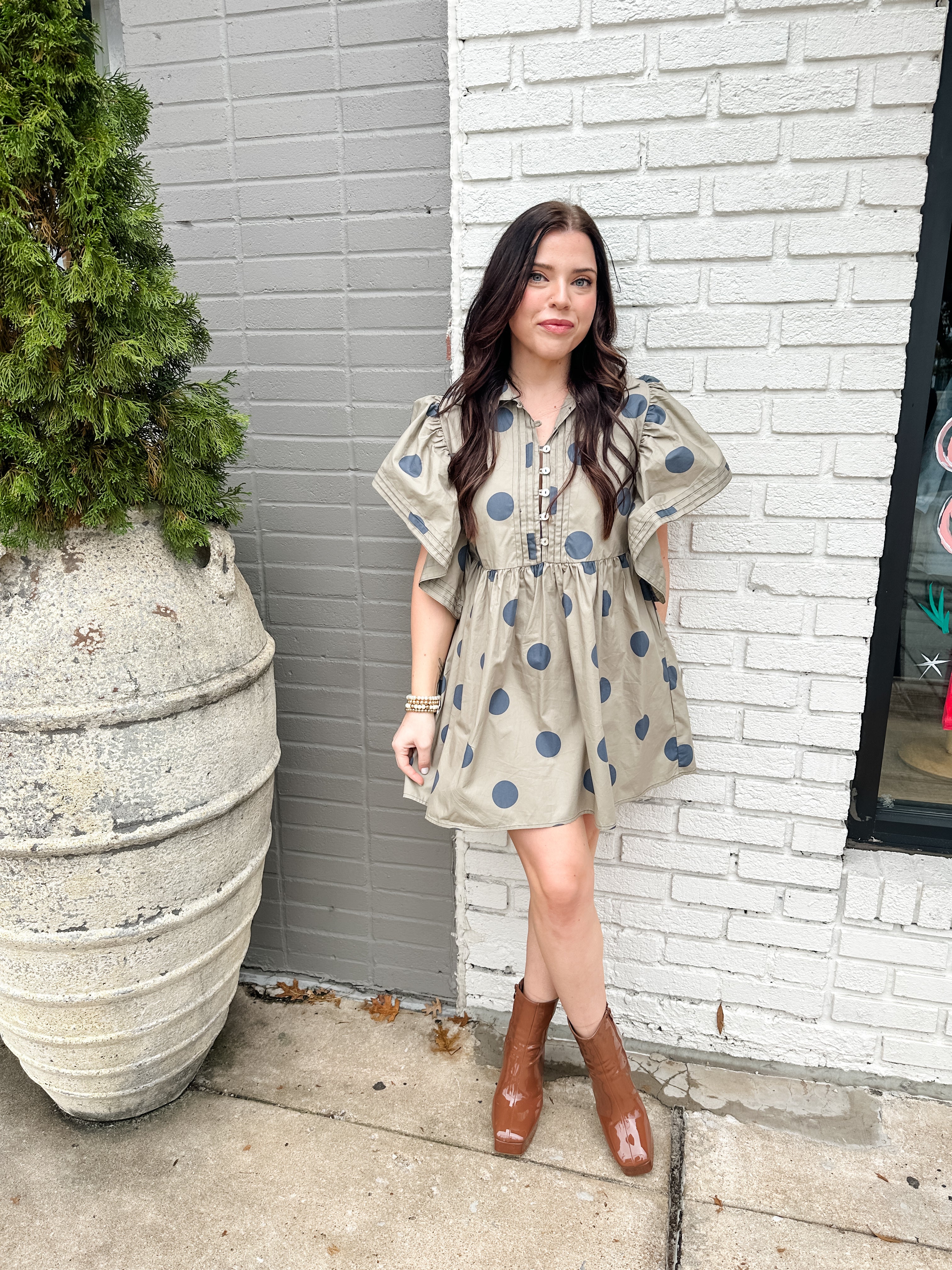 Big Polka Dot Ruffle Dress