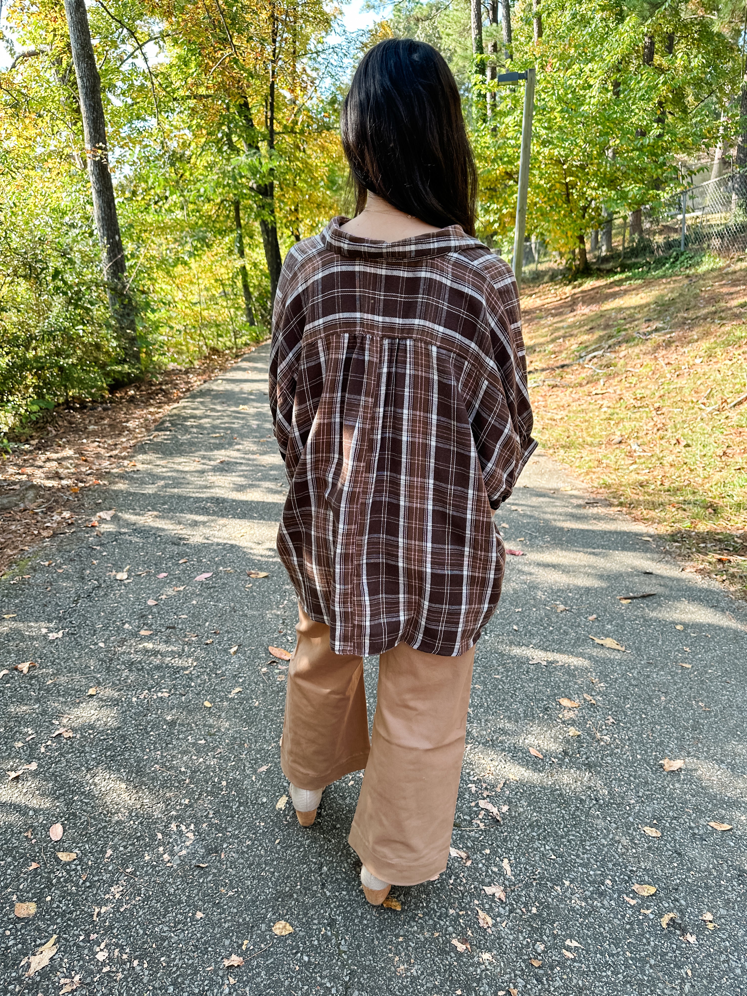 Plaid Button Down Top