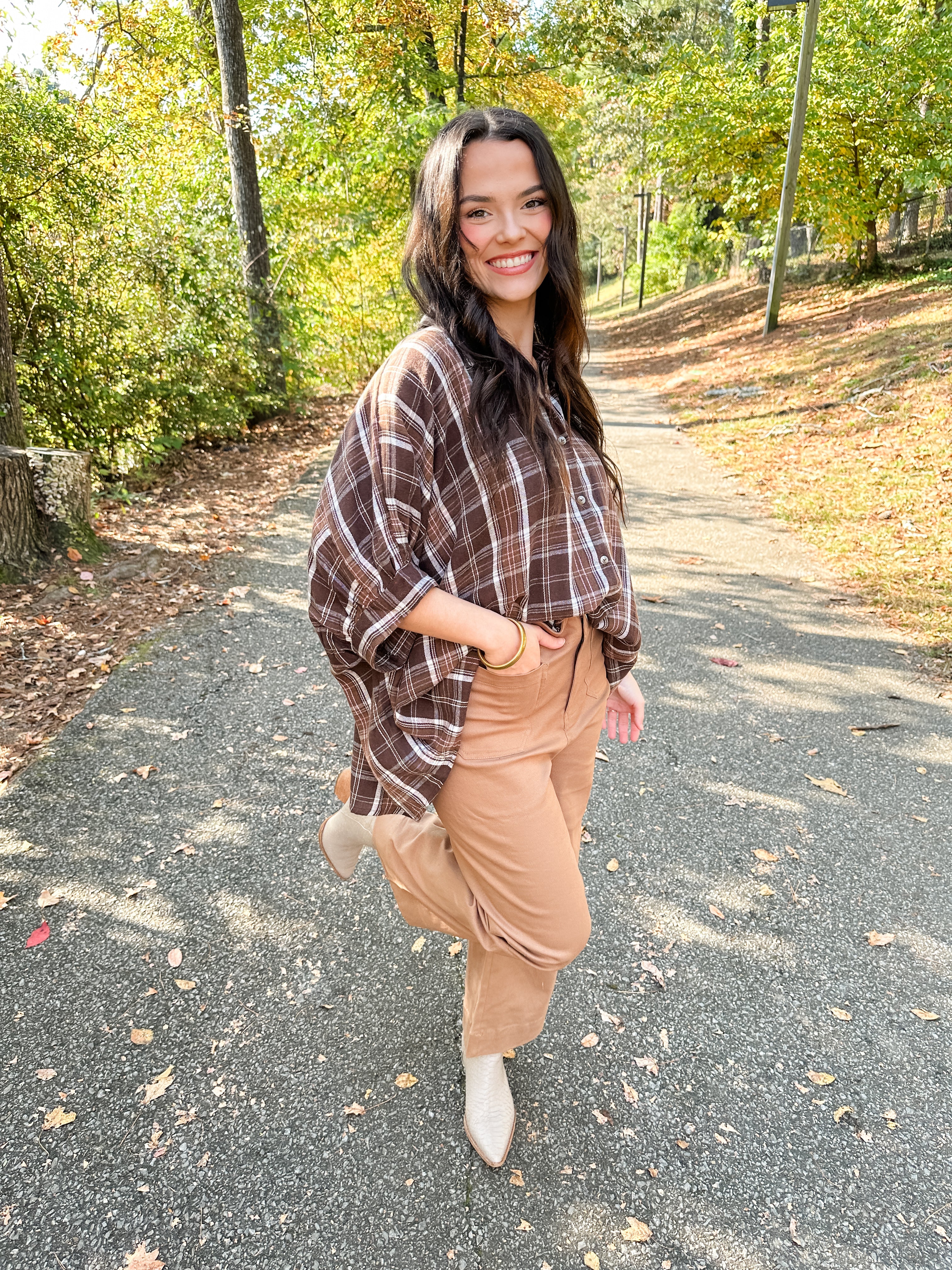 Plaid Button Down Top