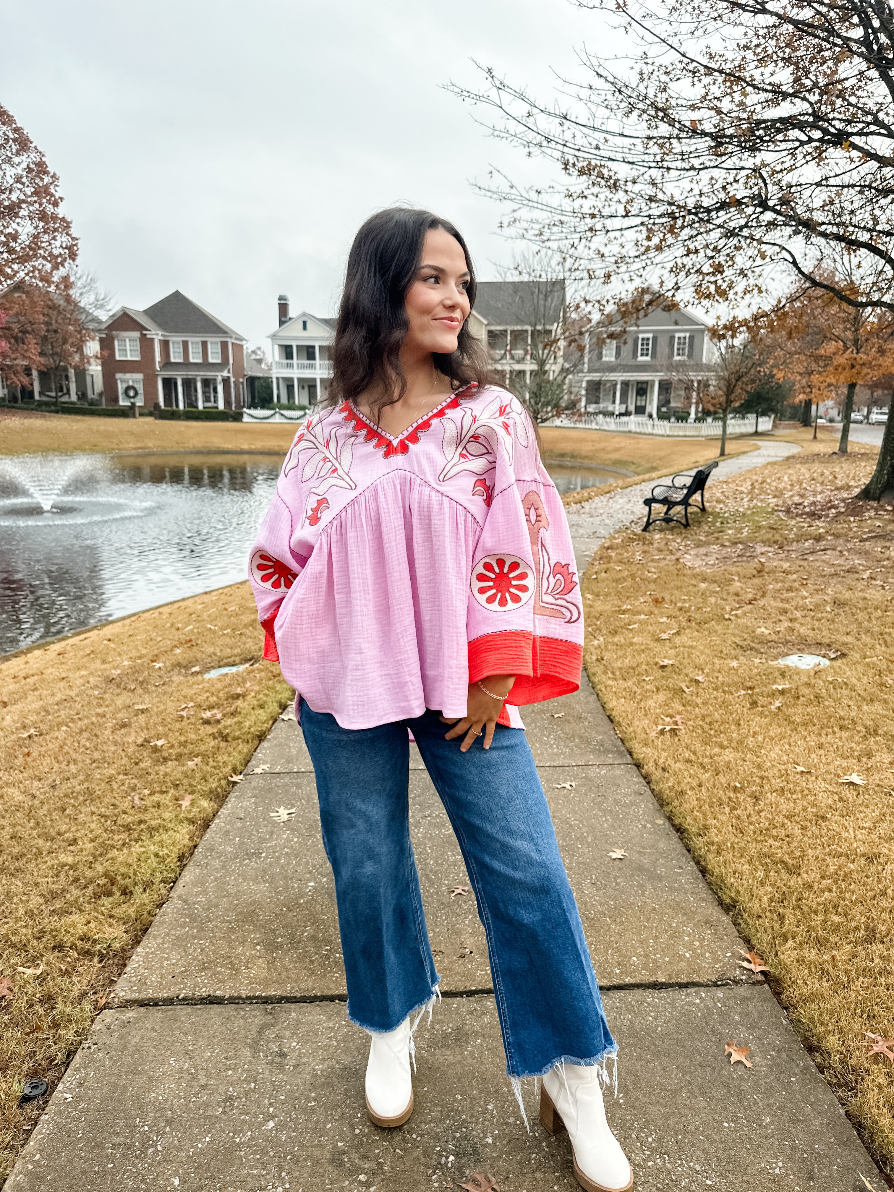 Floral Embroidered Top