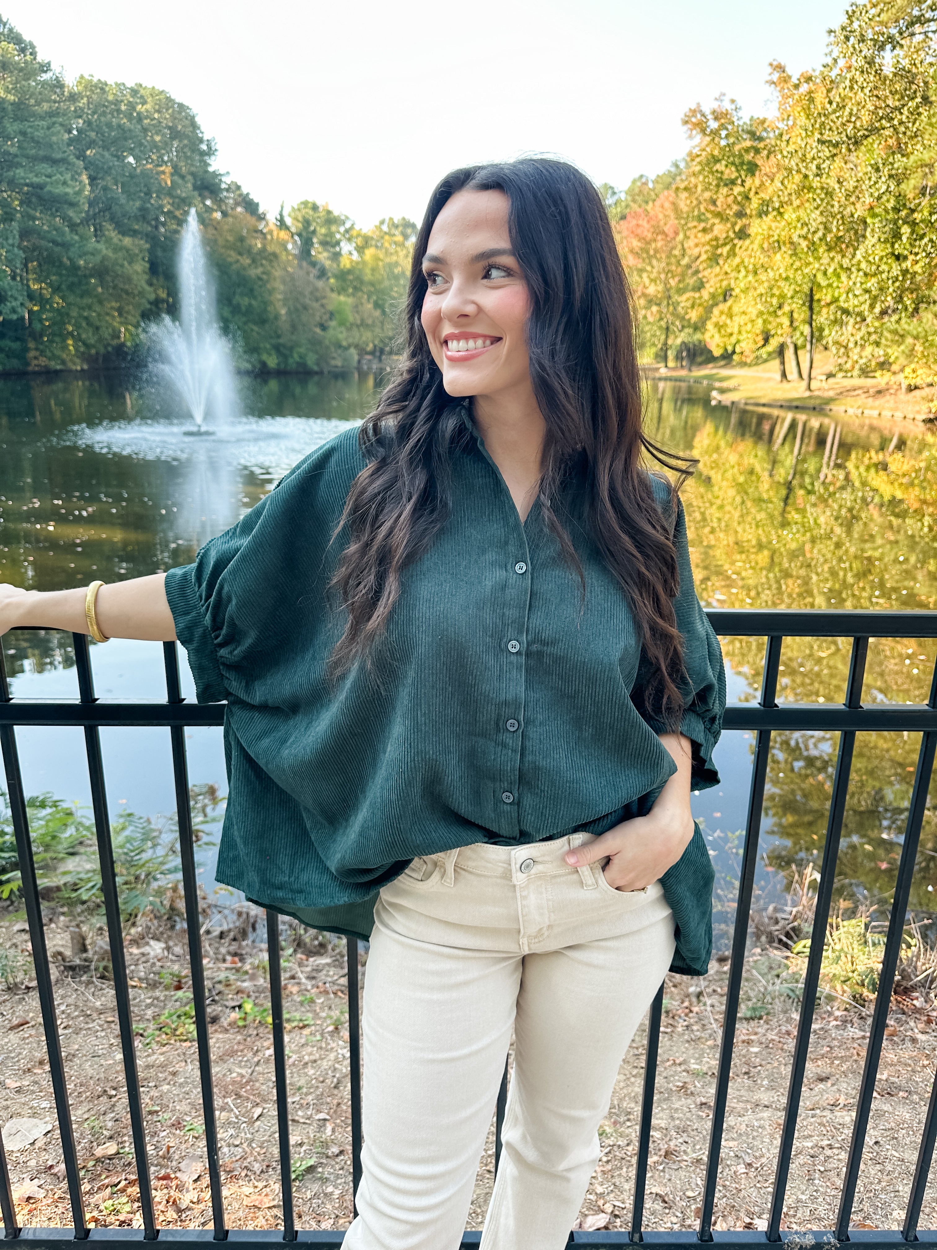 Corduroy Button Down Top