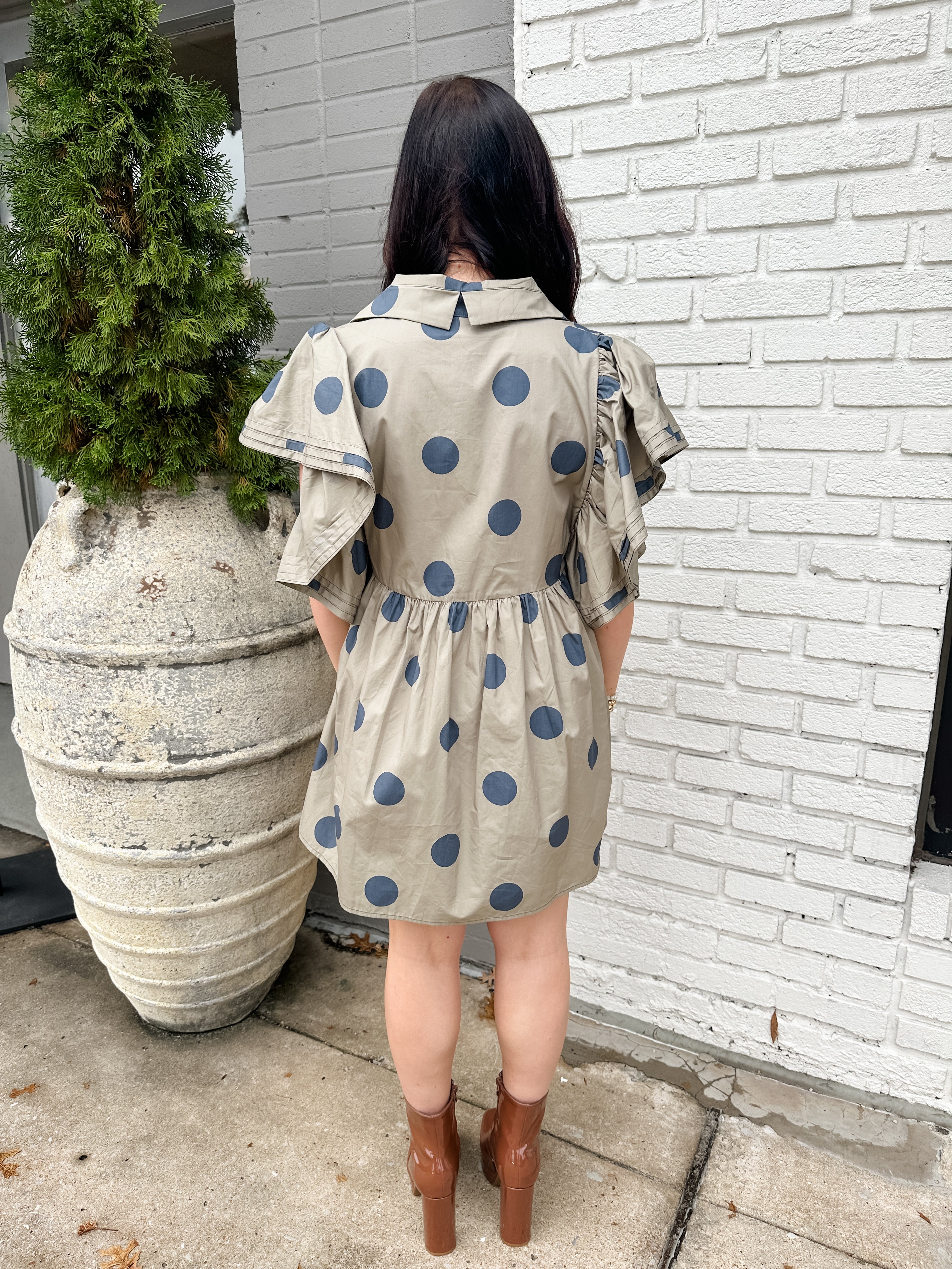 Big Polka Dot Ruffle Dress