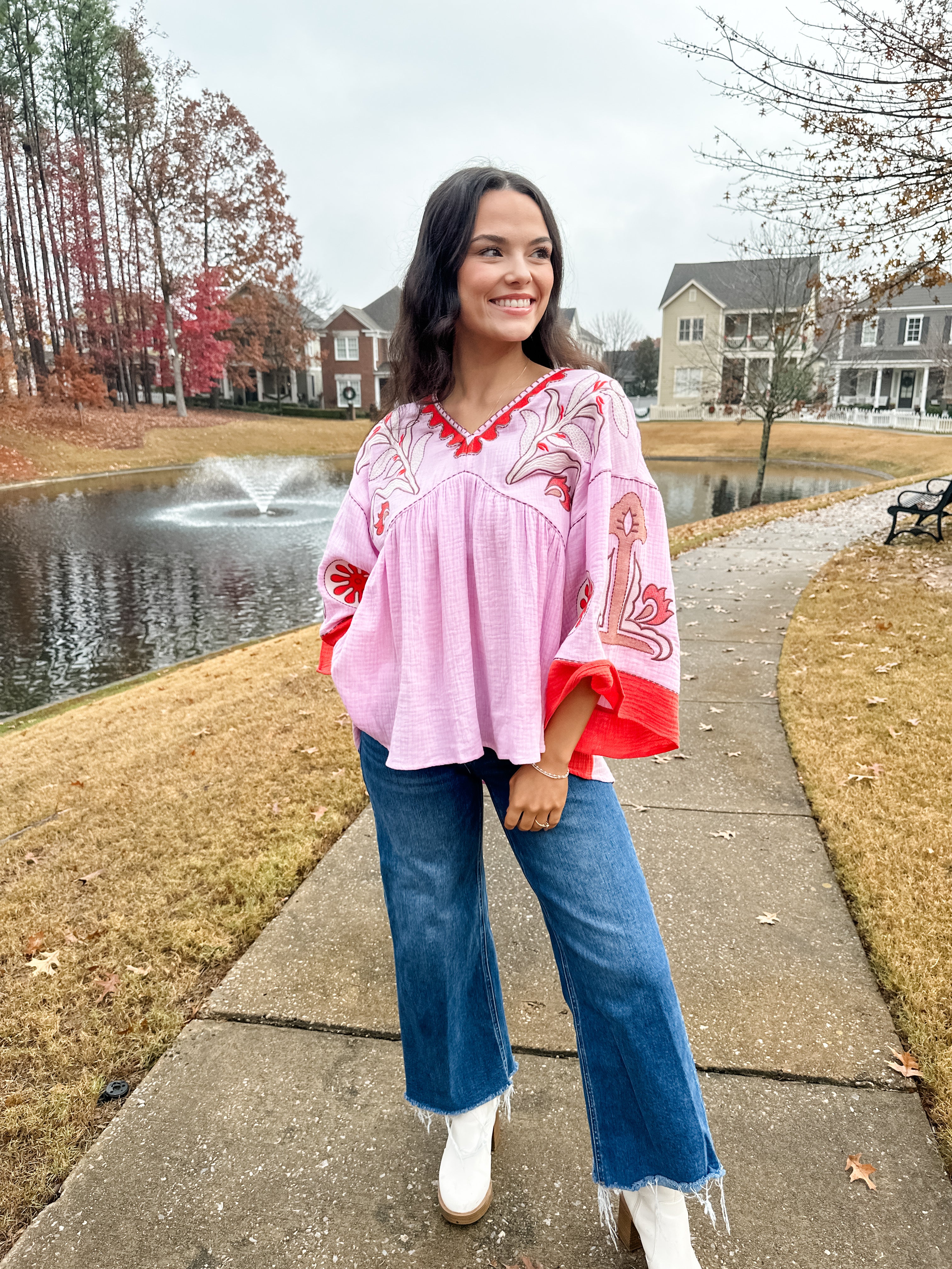 Floral Embroidered Top