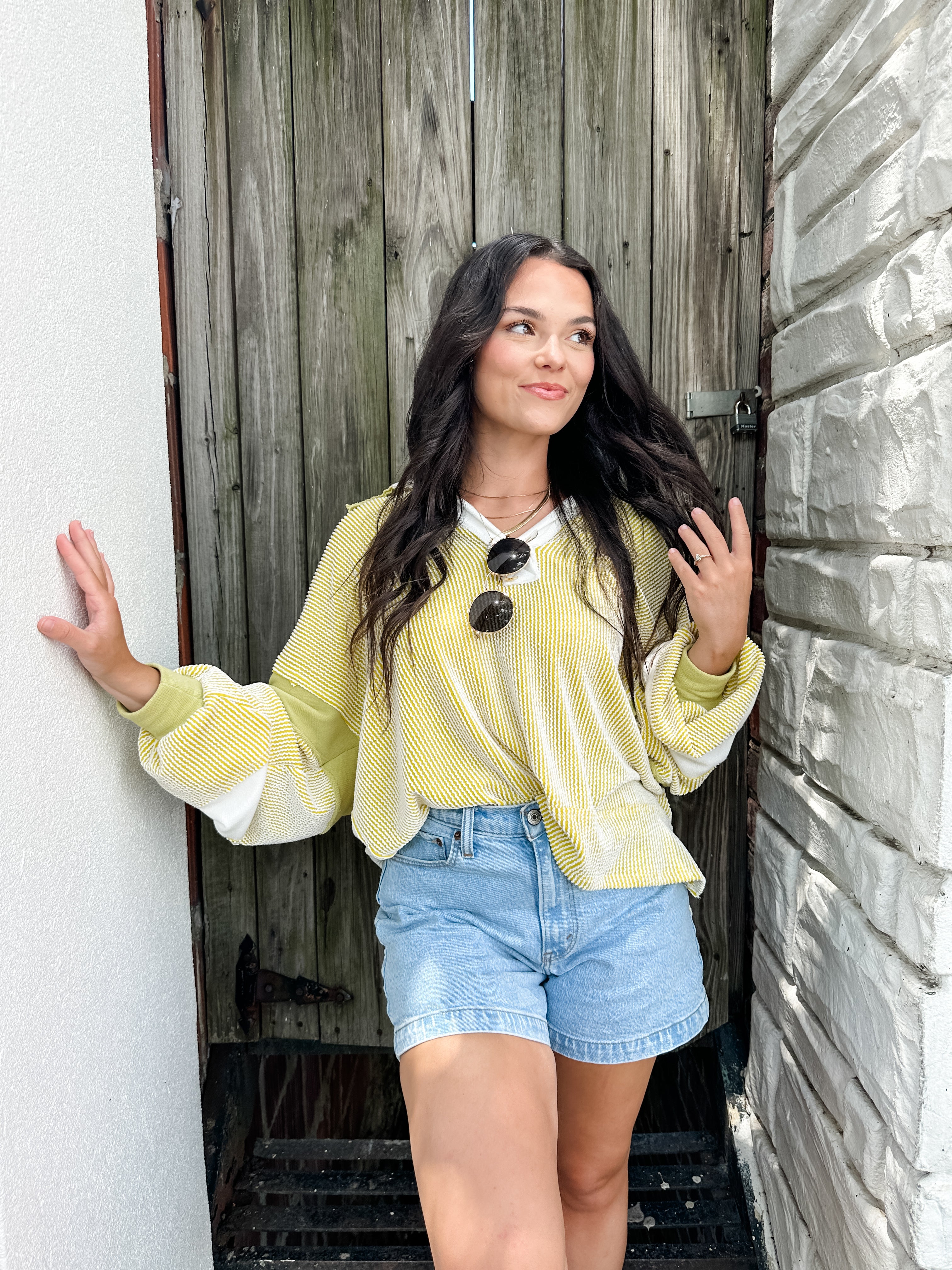 Oversized Stripe Sweatshirt