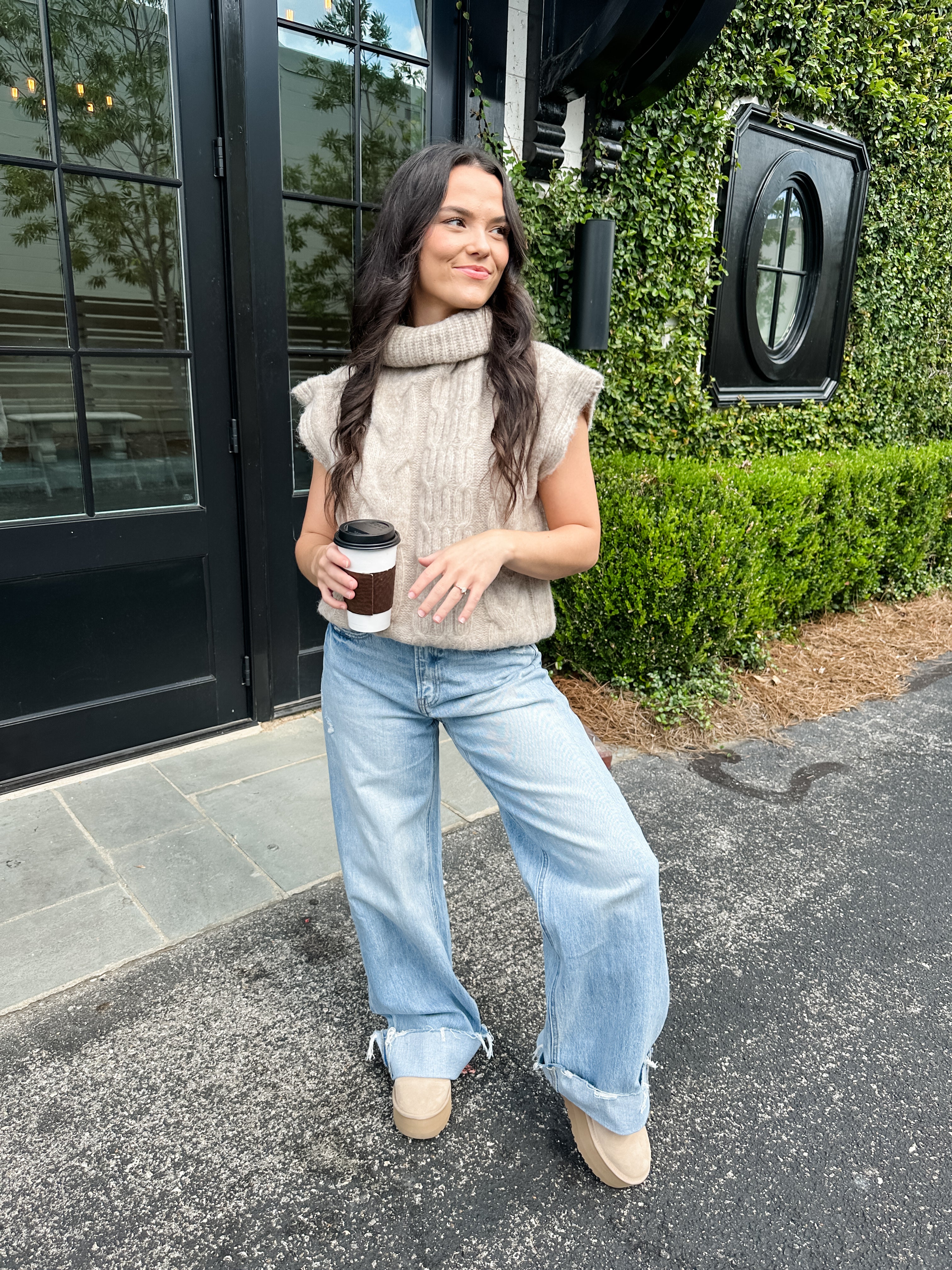 Sleeveless Chunky Sweater Vest