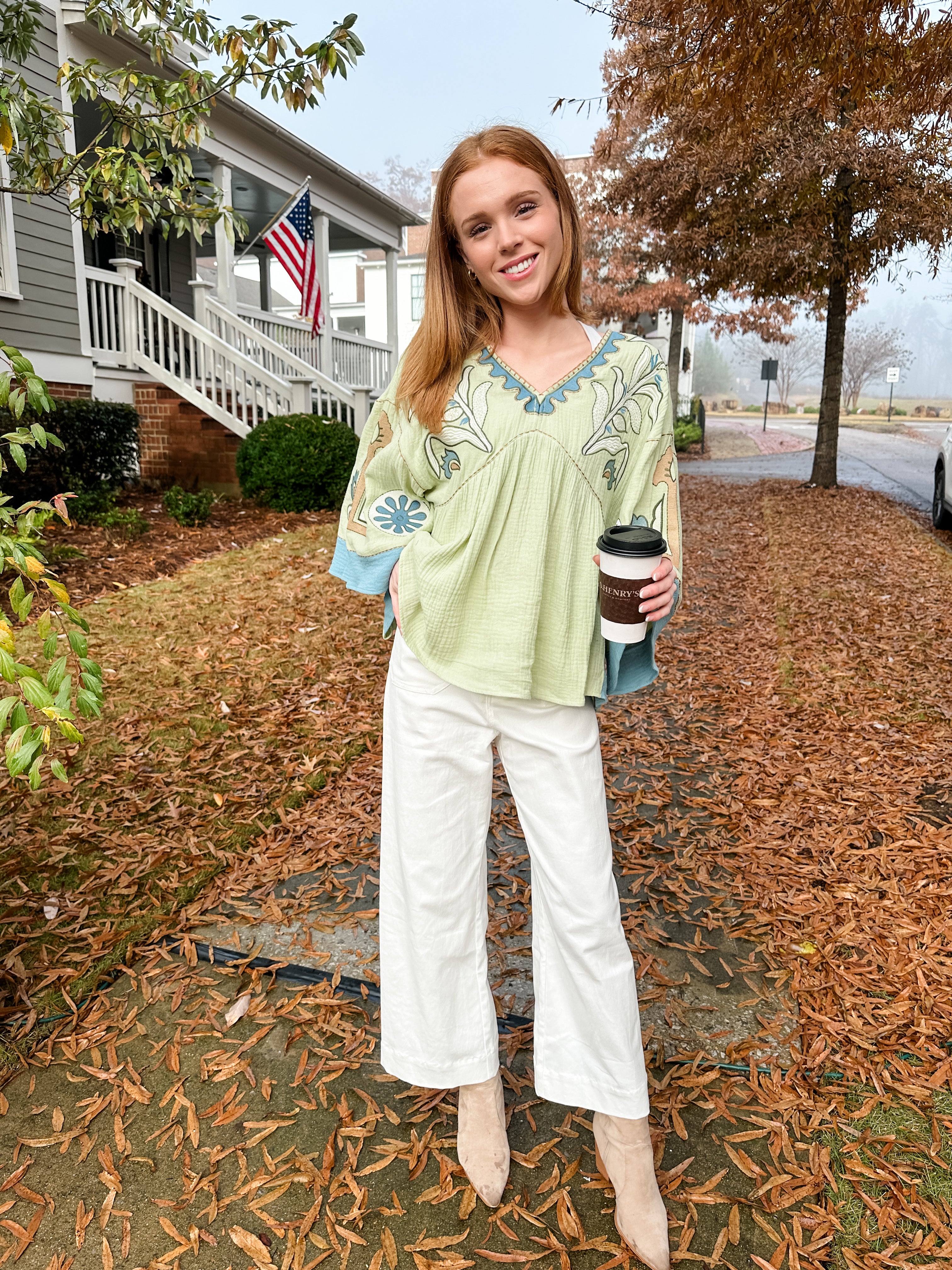 Floral Embroidered Top