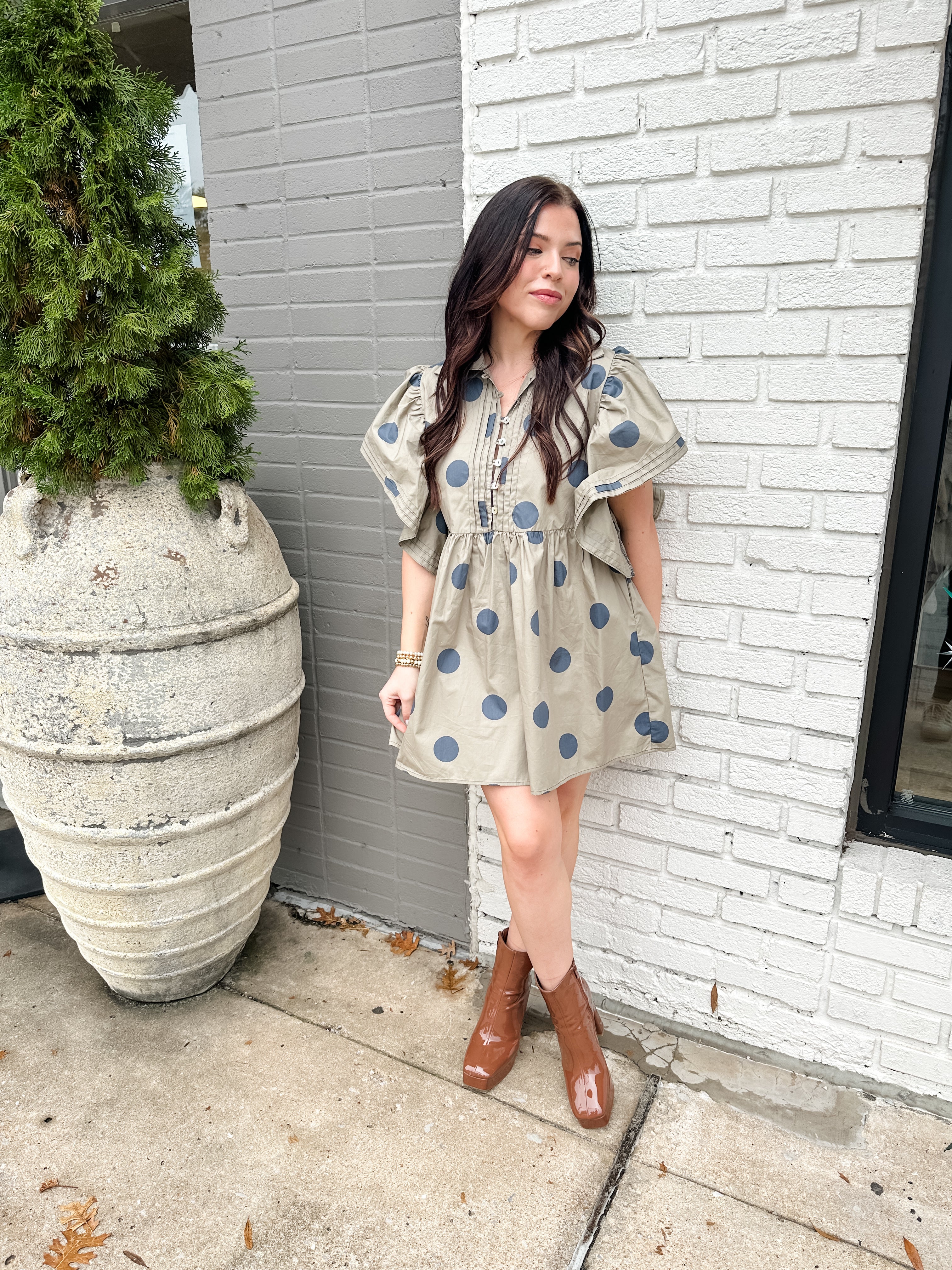 Big Polka Dot Ruffle Dress