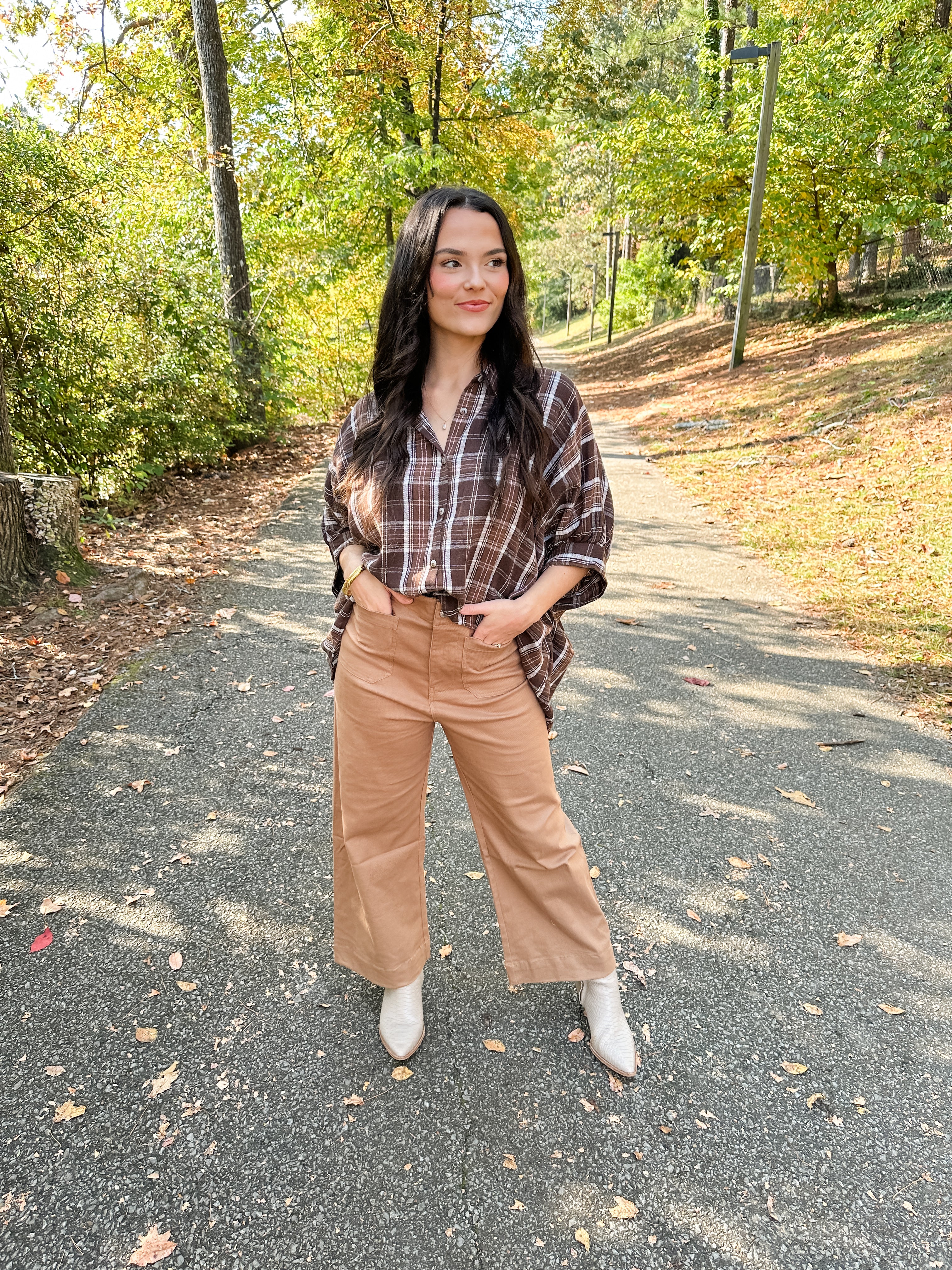 Plaid Button Down Top