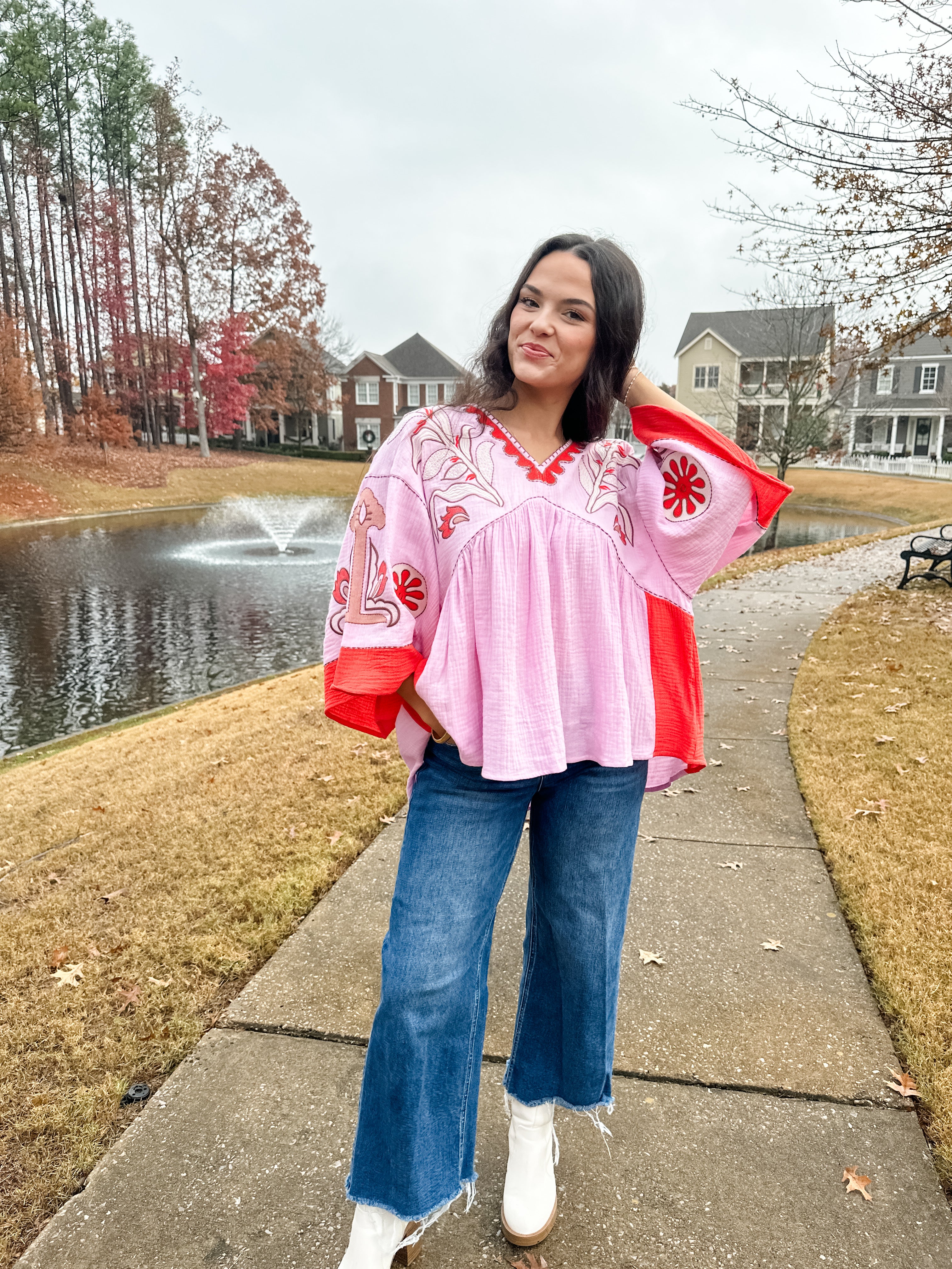 Floral Embroidered Top