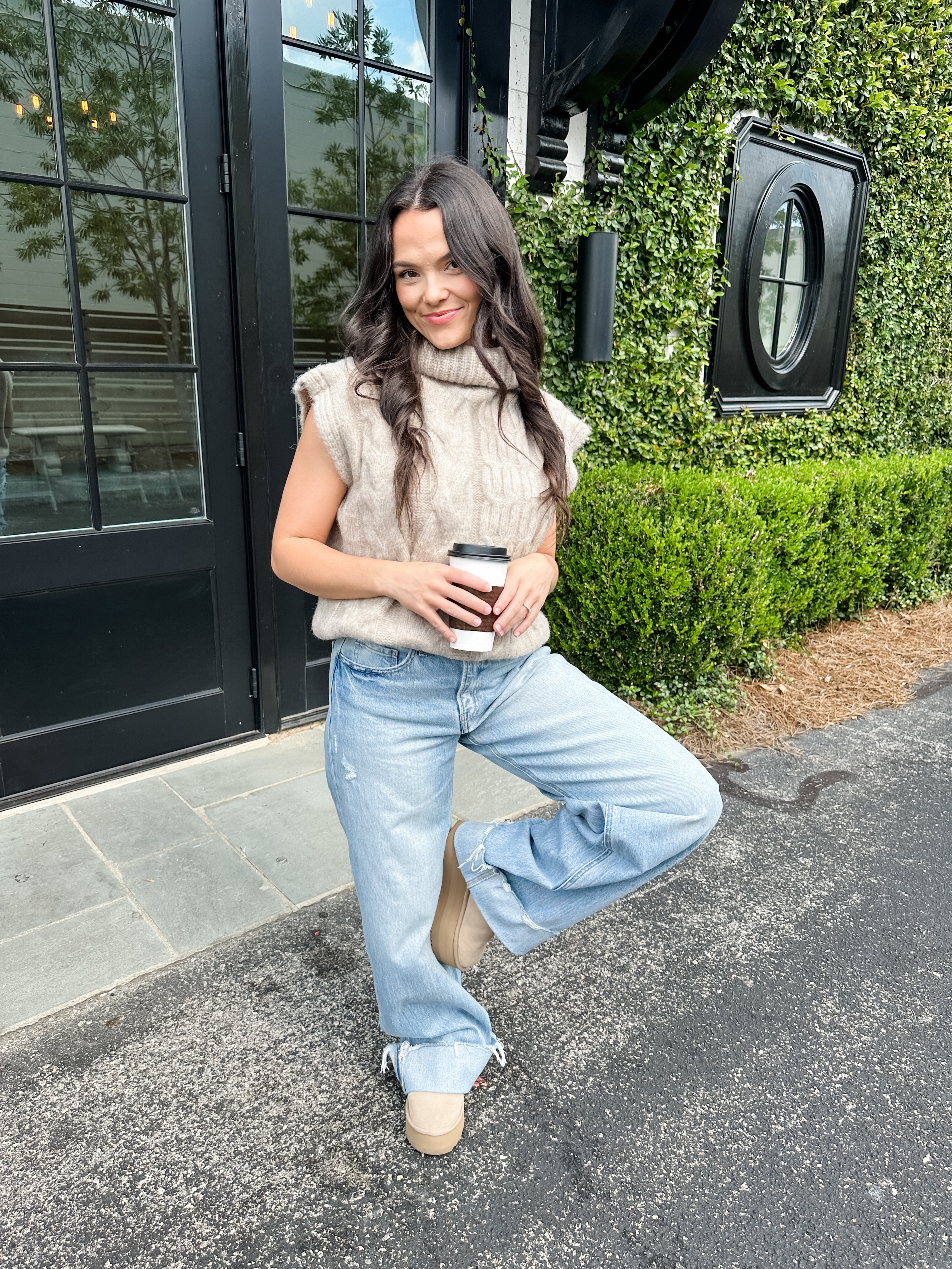 Sleeveless Chunky Sweater Vest