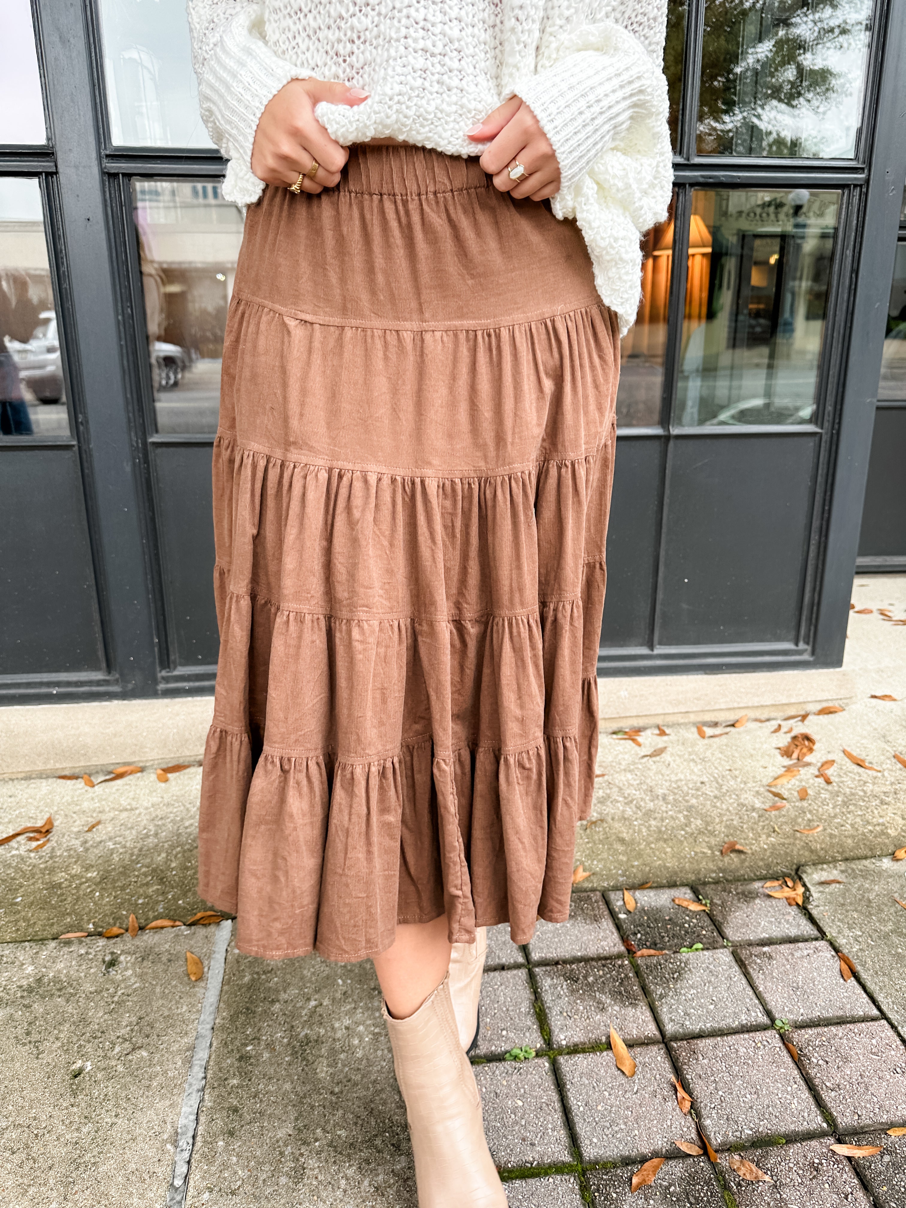 Tiny Corduroy Tiered Skirt