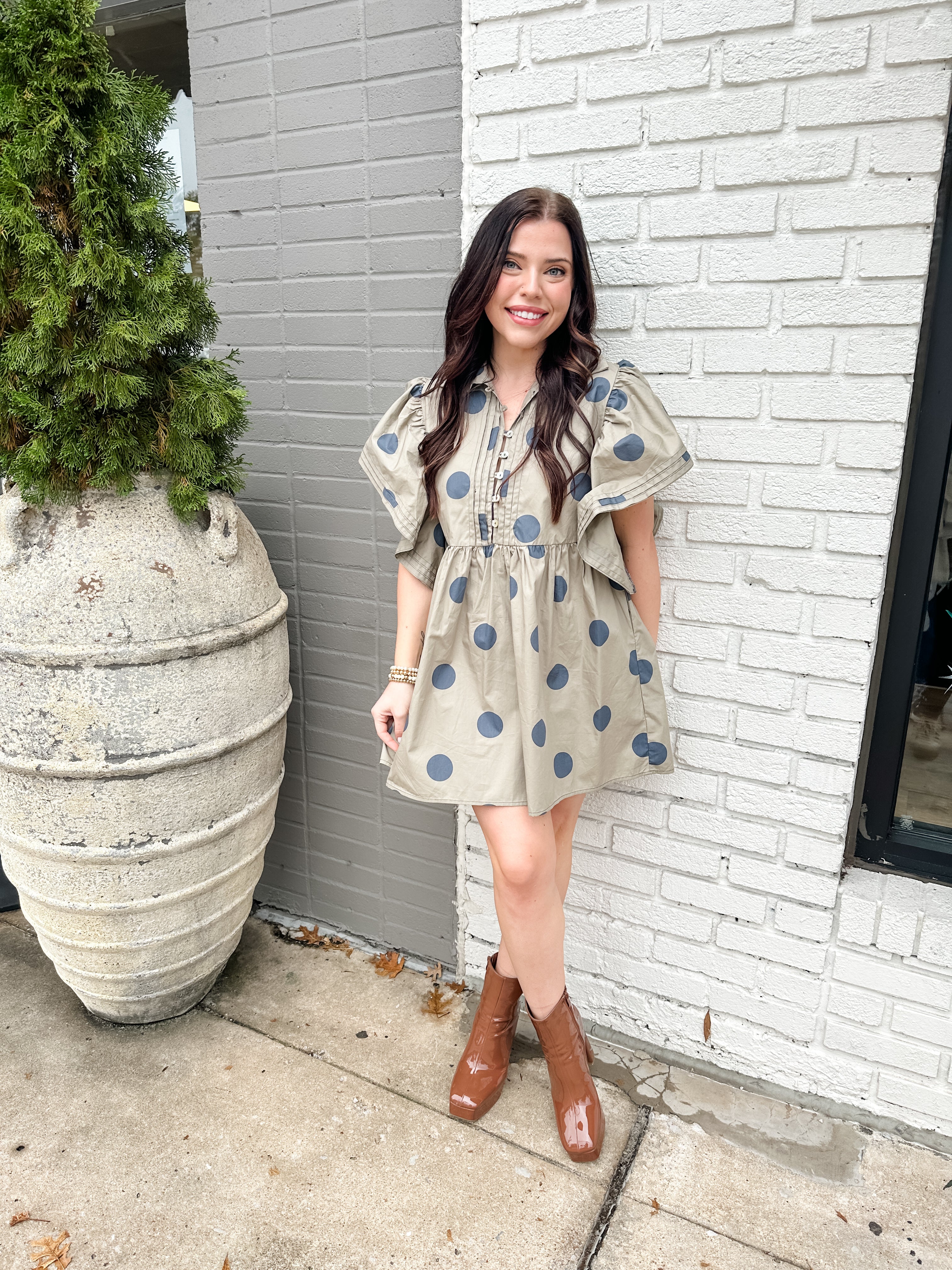 Big Polka Dot Ruffle Dress