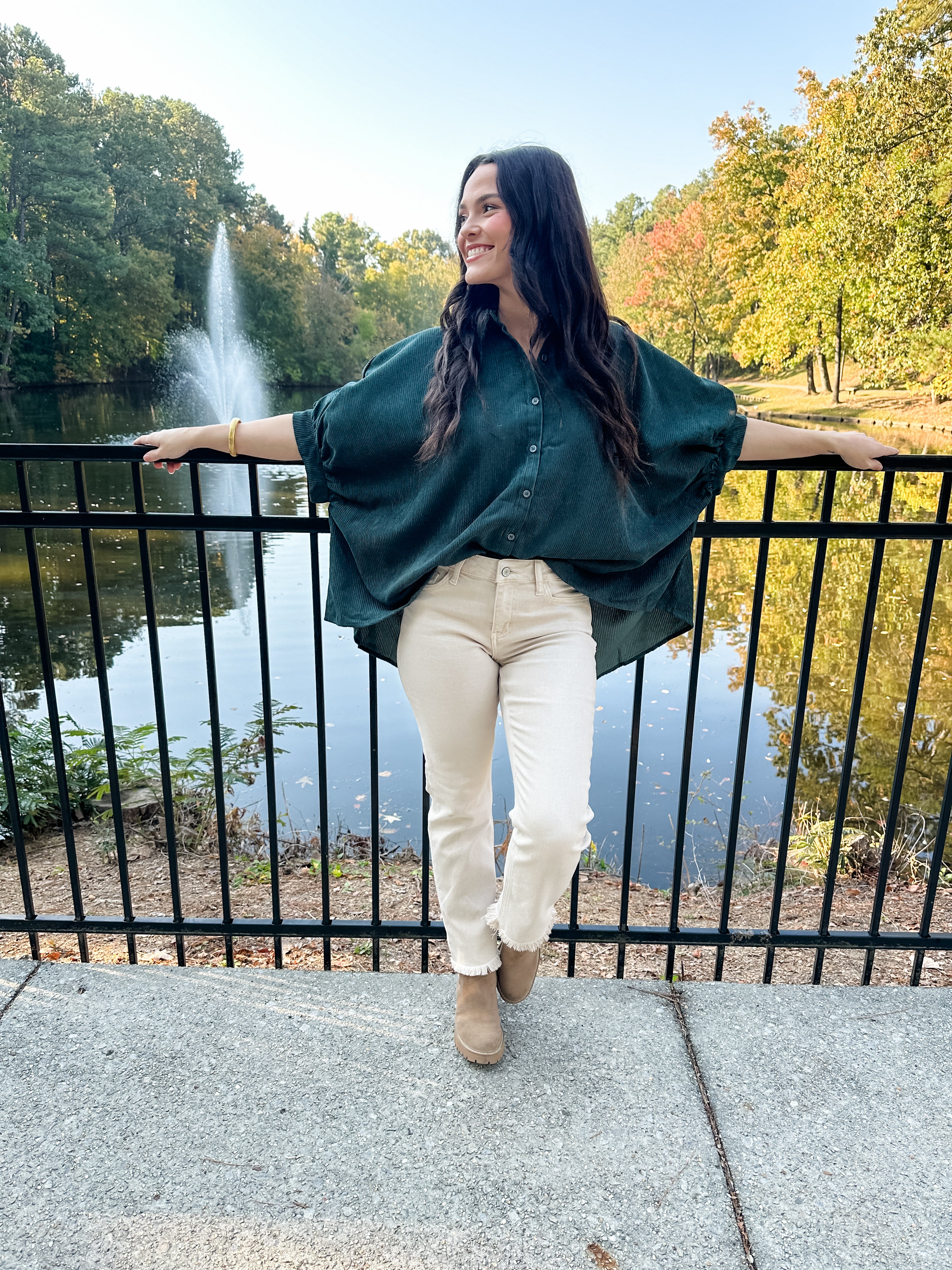 Corduroy Button Down Top