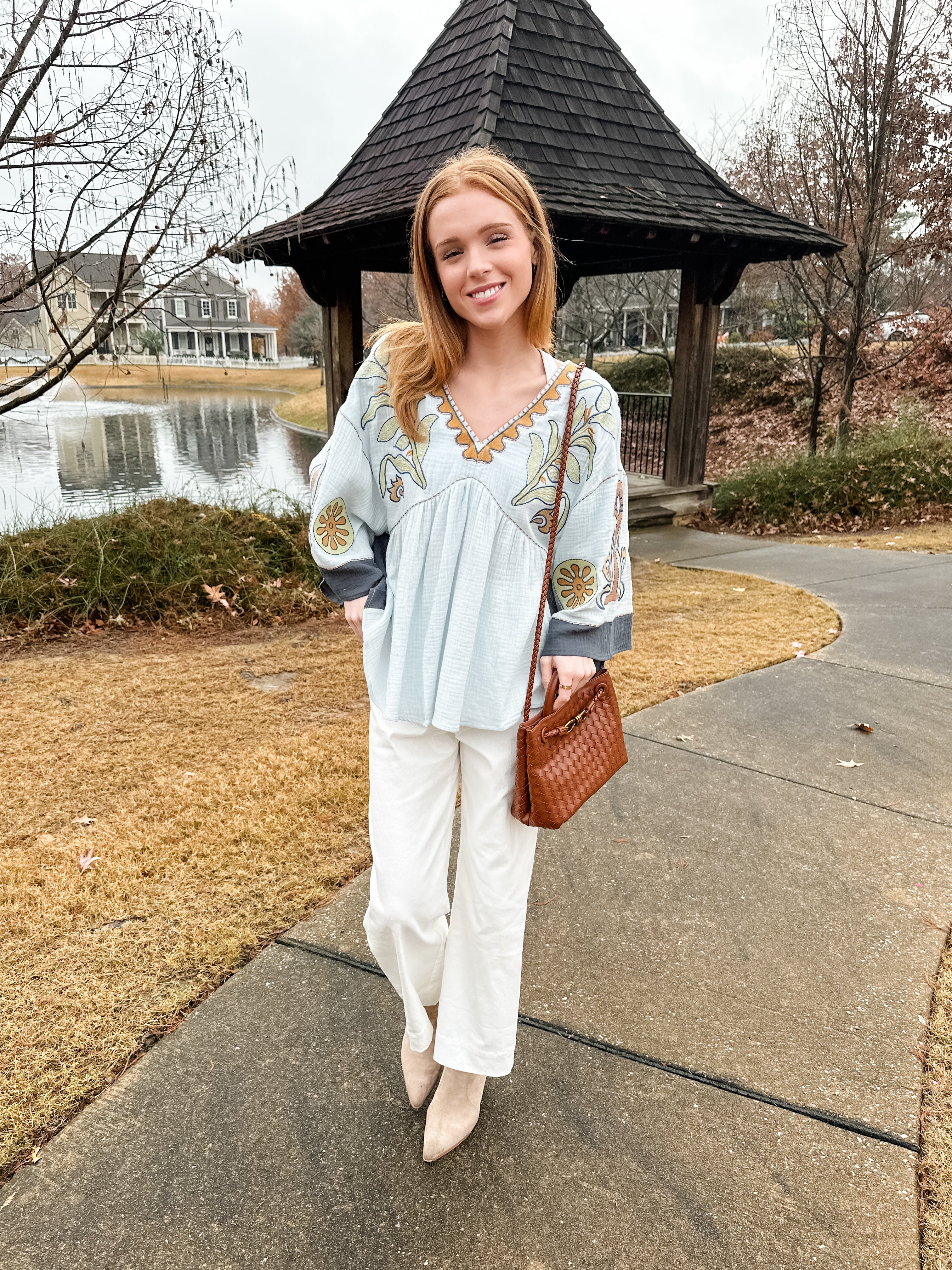 Floral Embroidered Top