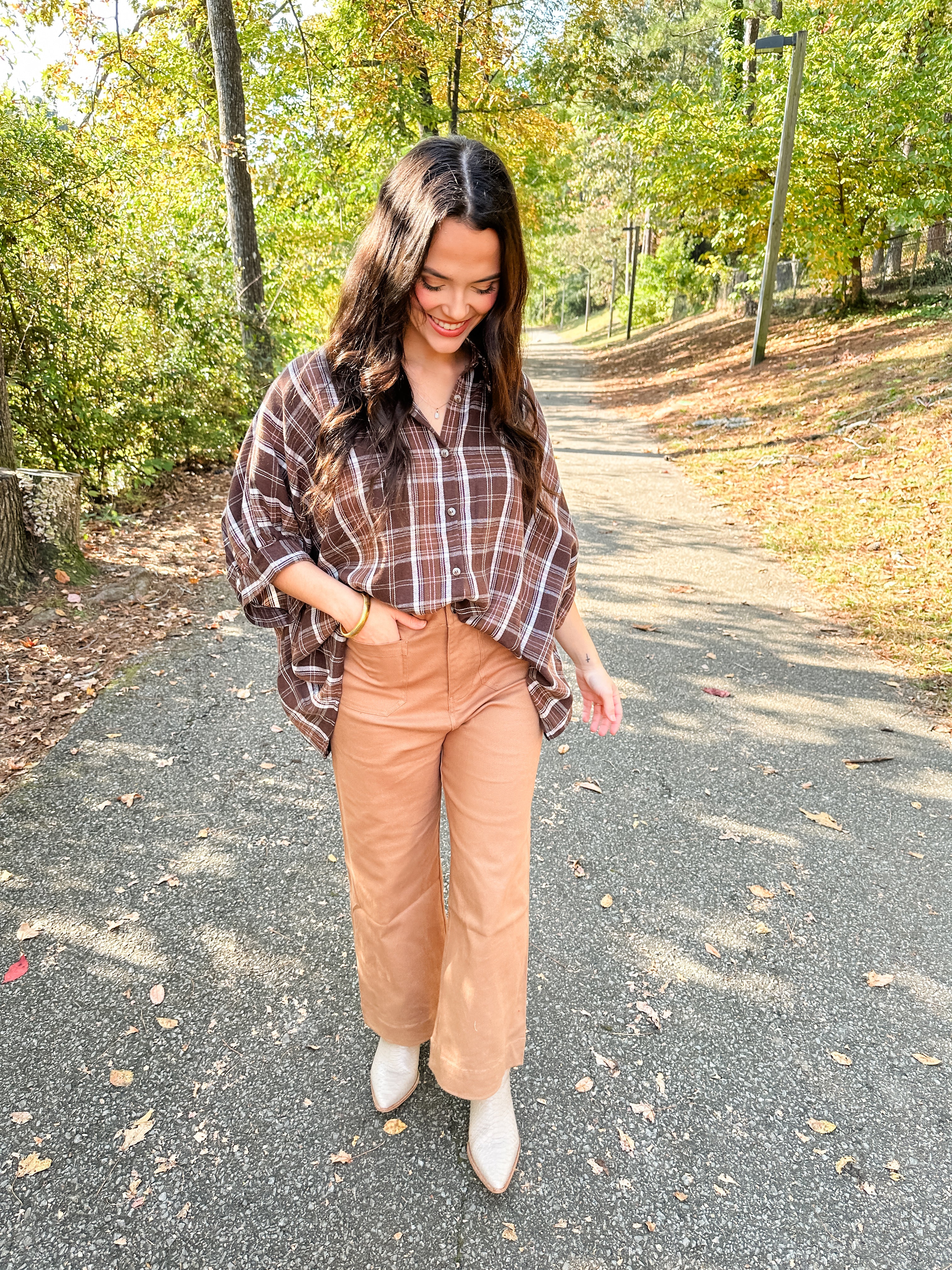 Plaid Button Down Top