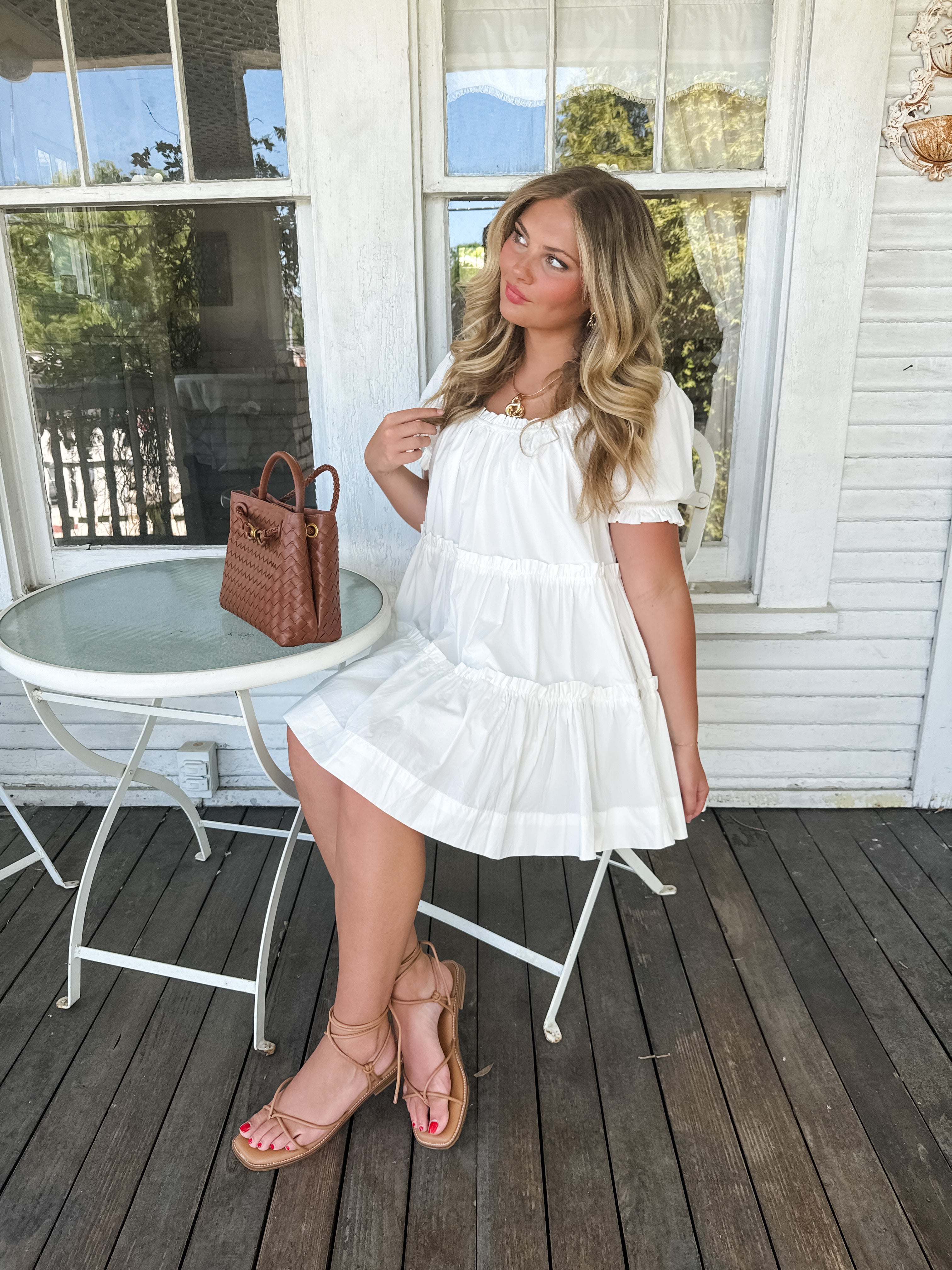 Tiered Scoop Neck Dress