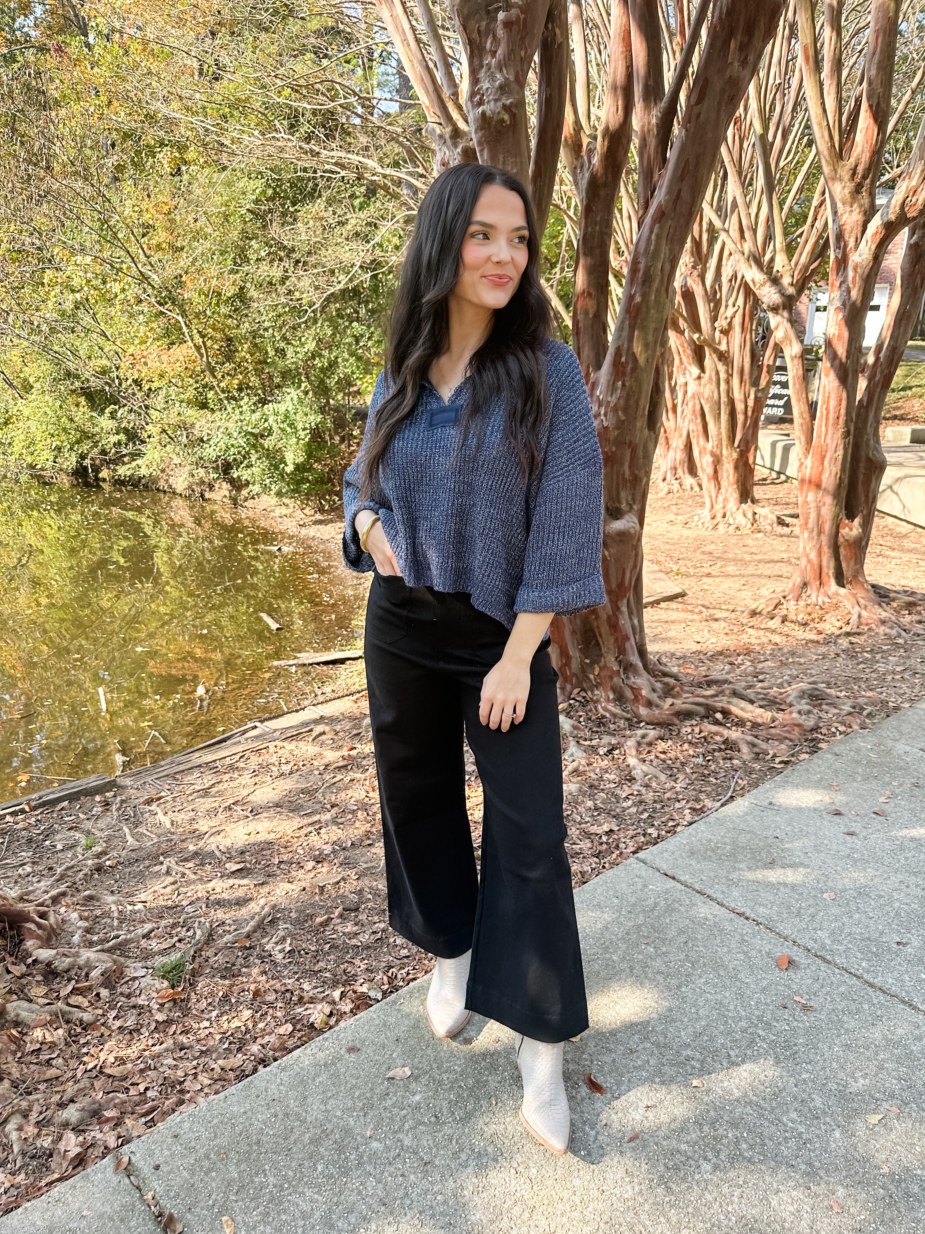 Heathered V-Neck Sweater