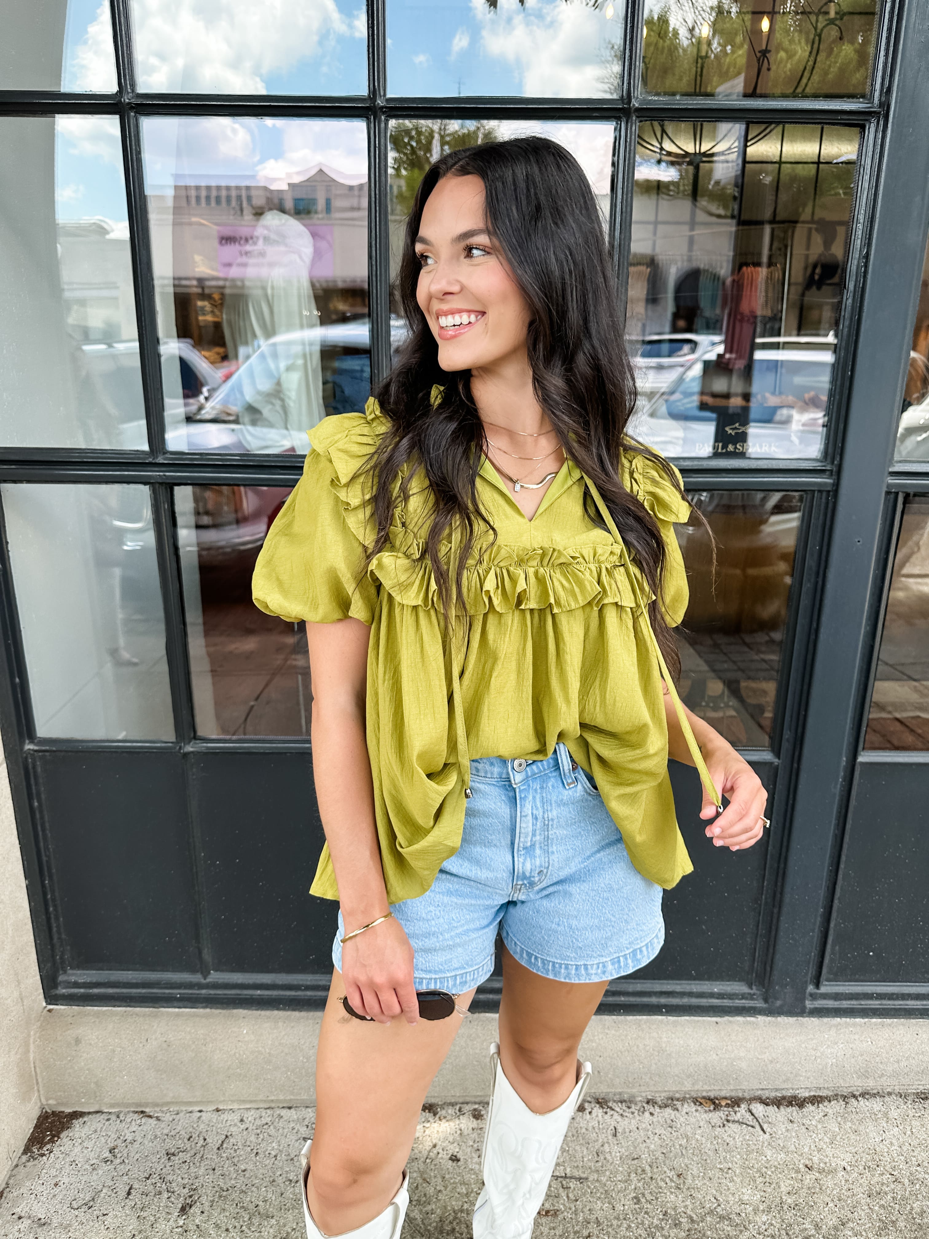 Square Ruffle Floaty Top