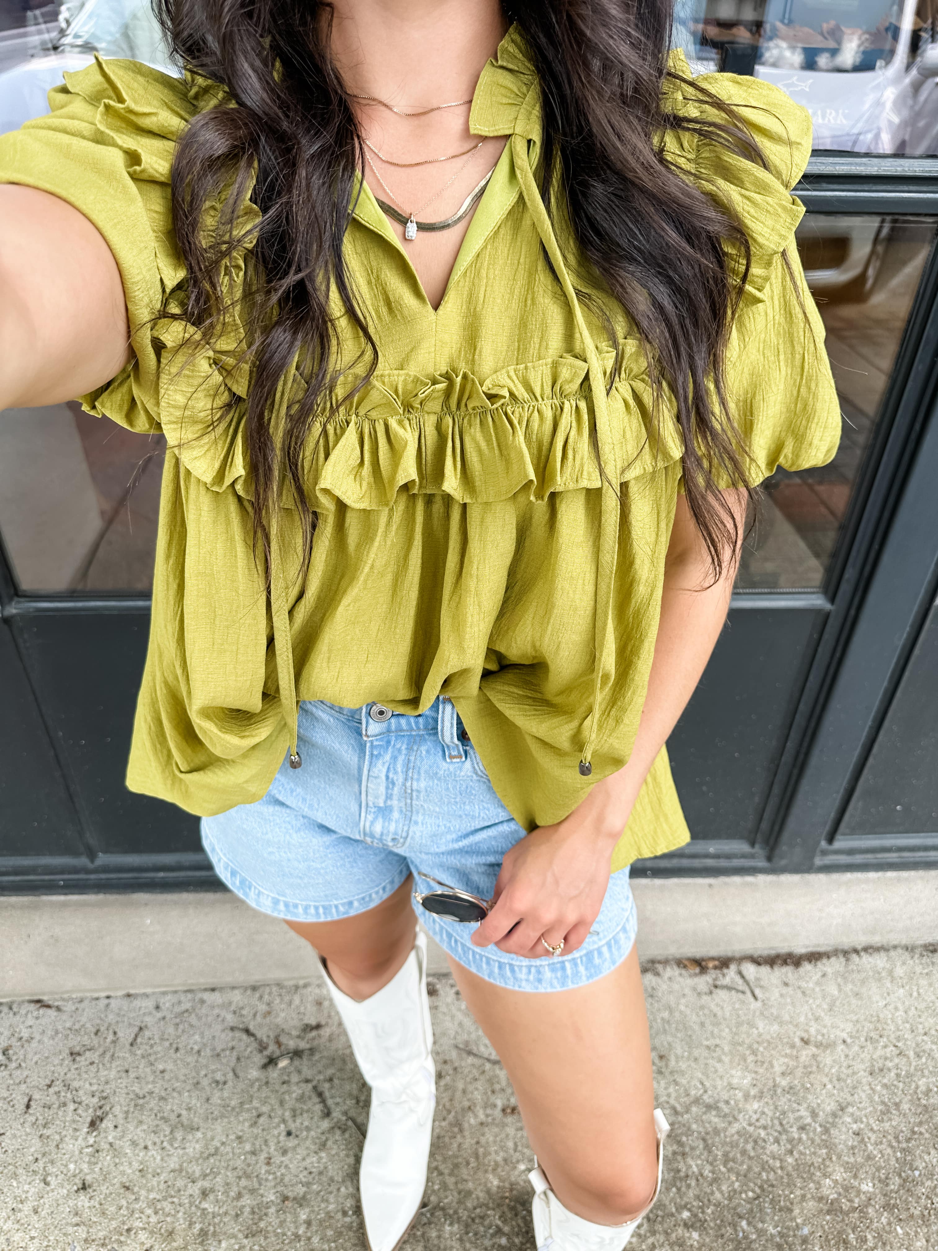 Square Ruffle Floaty Top