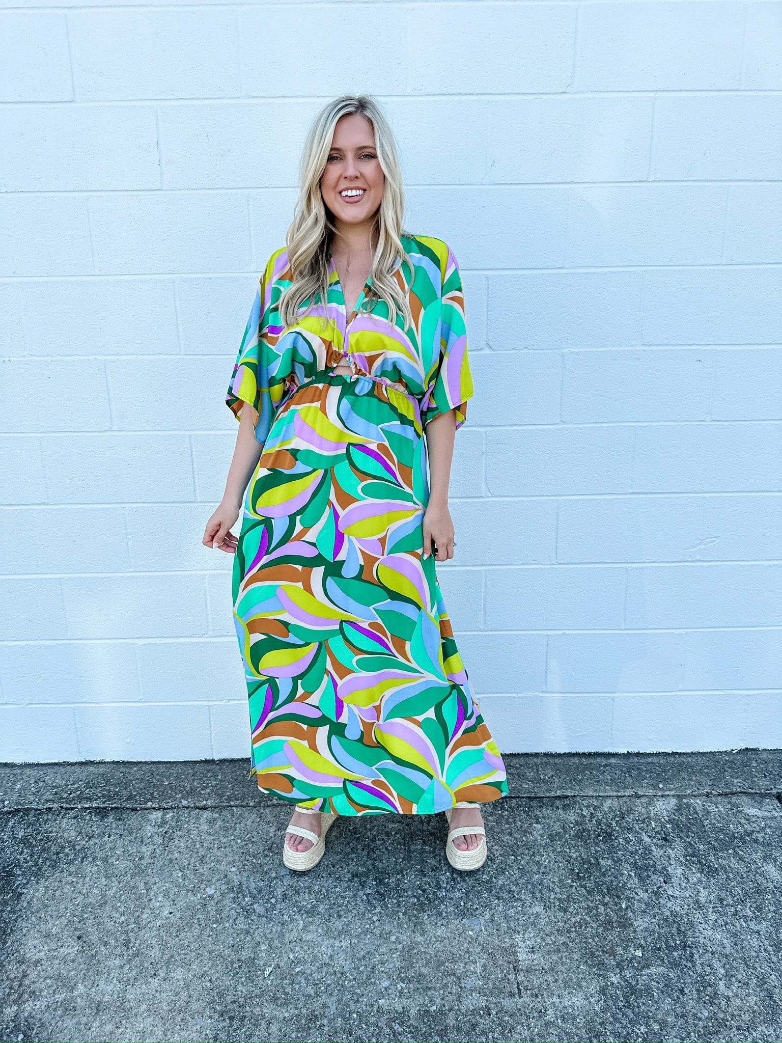 Petal Print Maxi Dress