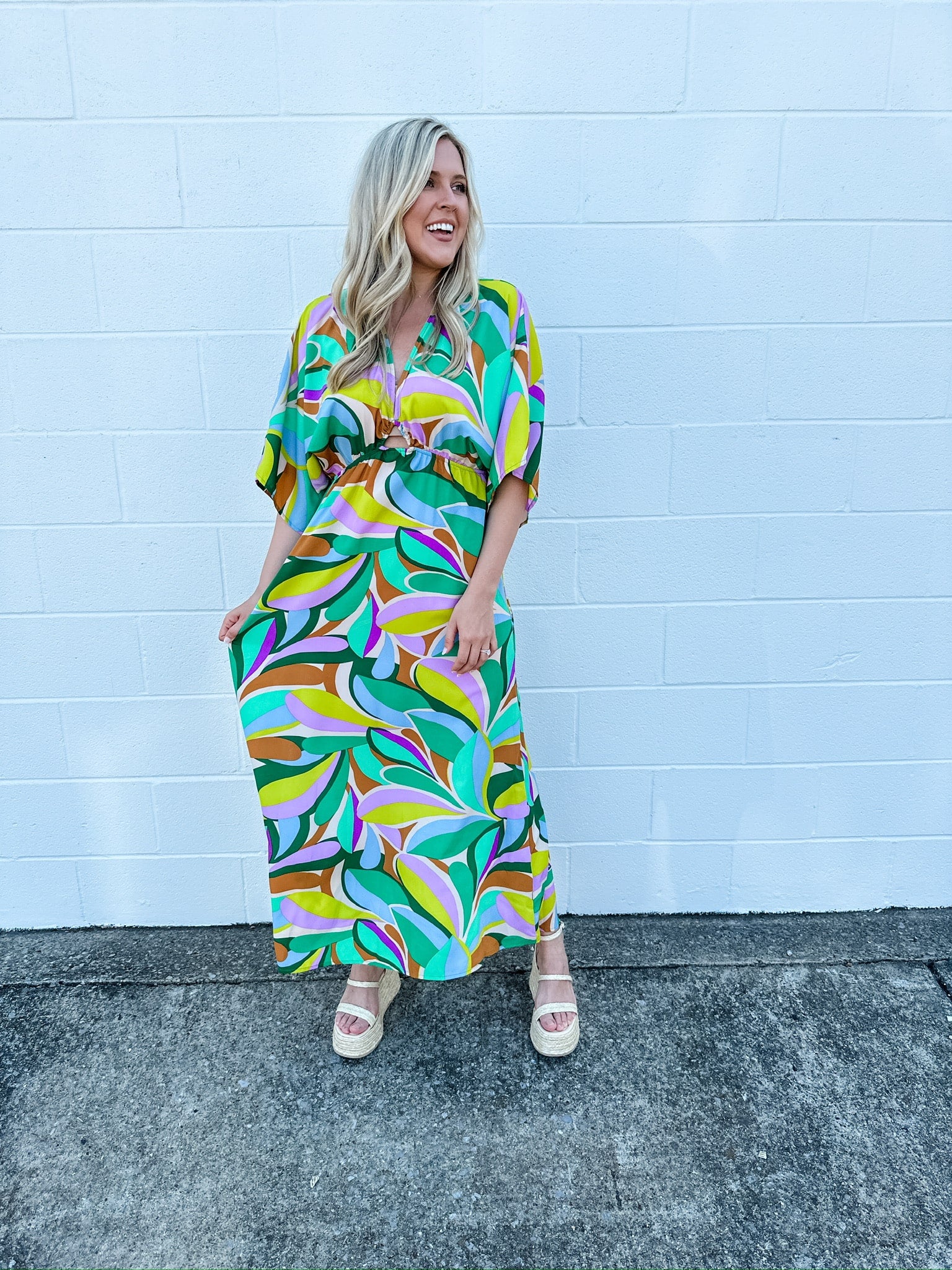 Petal Print Maxi Dress