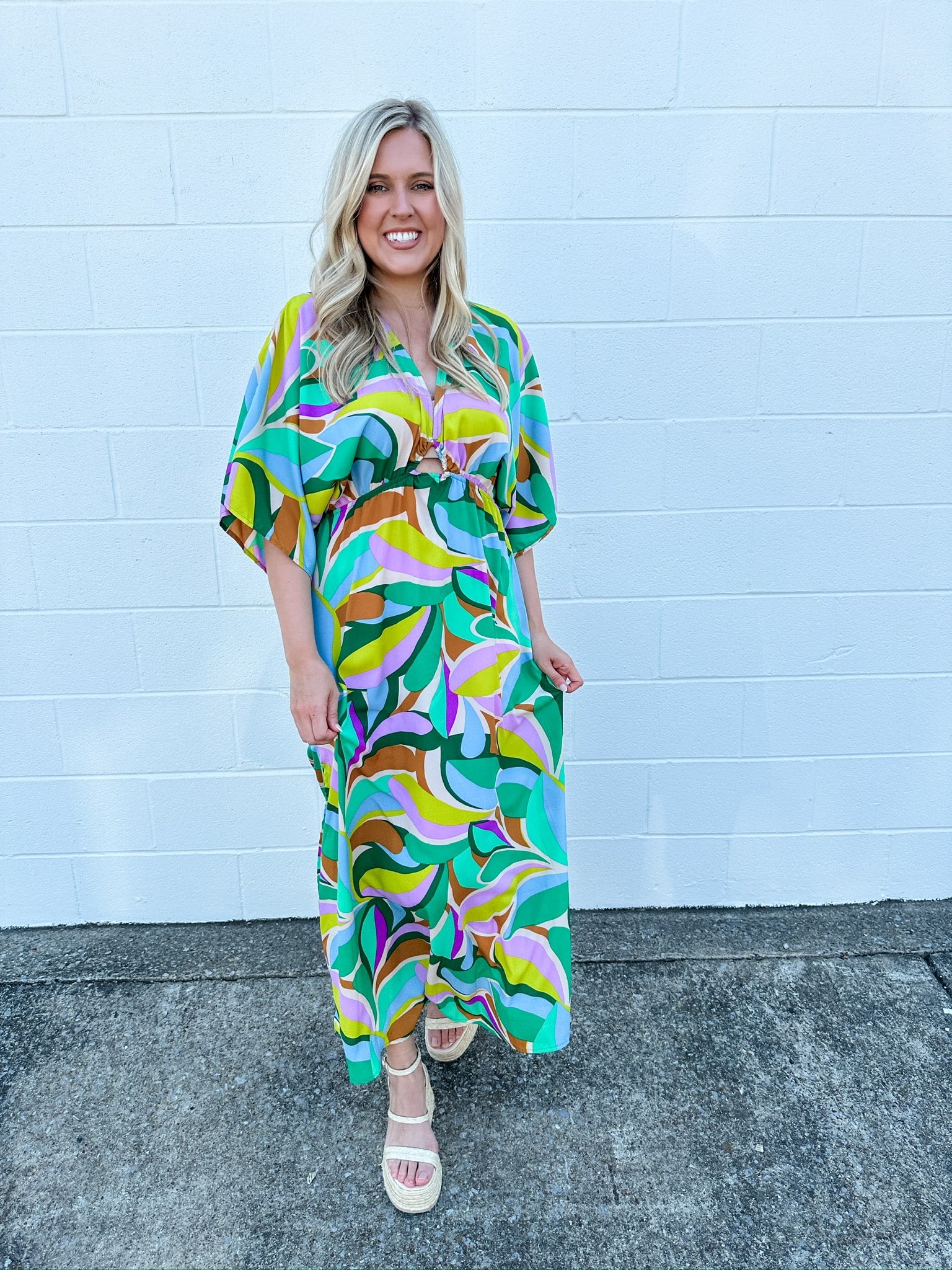 Petal Print Maxi Dress