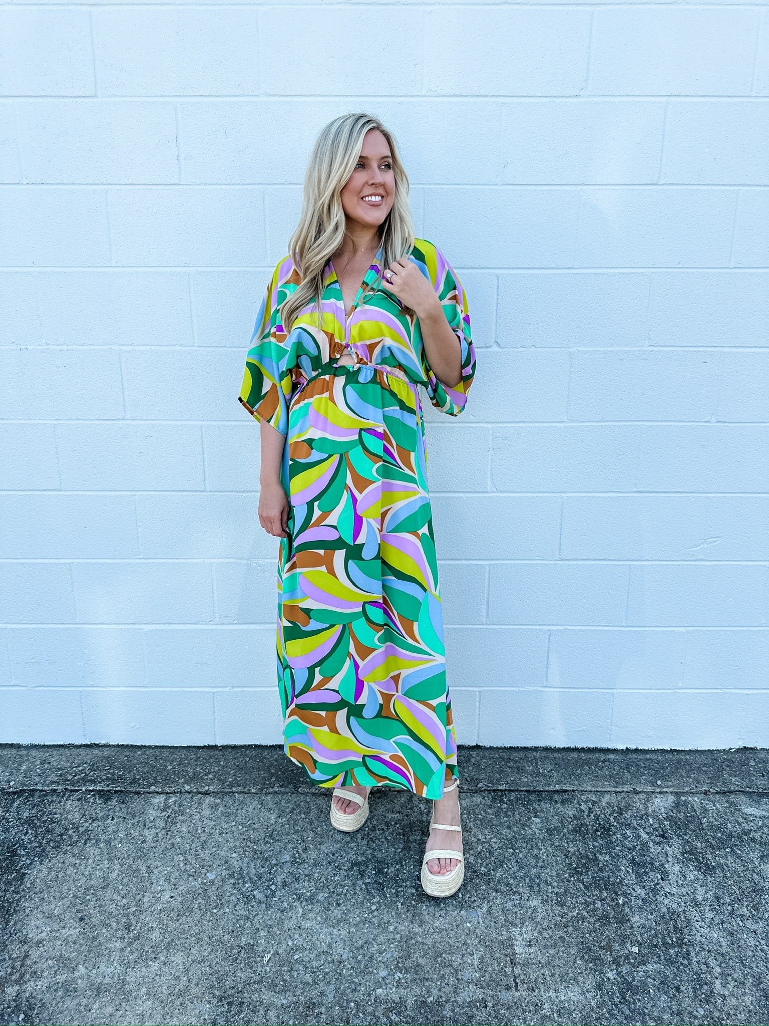 Petal Print Maxi Dress