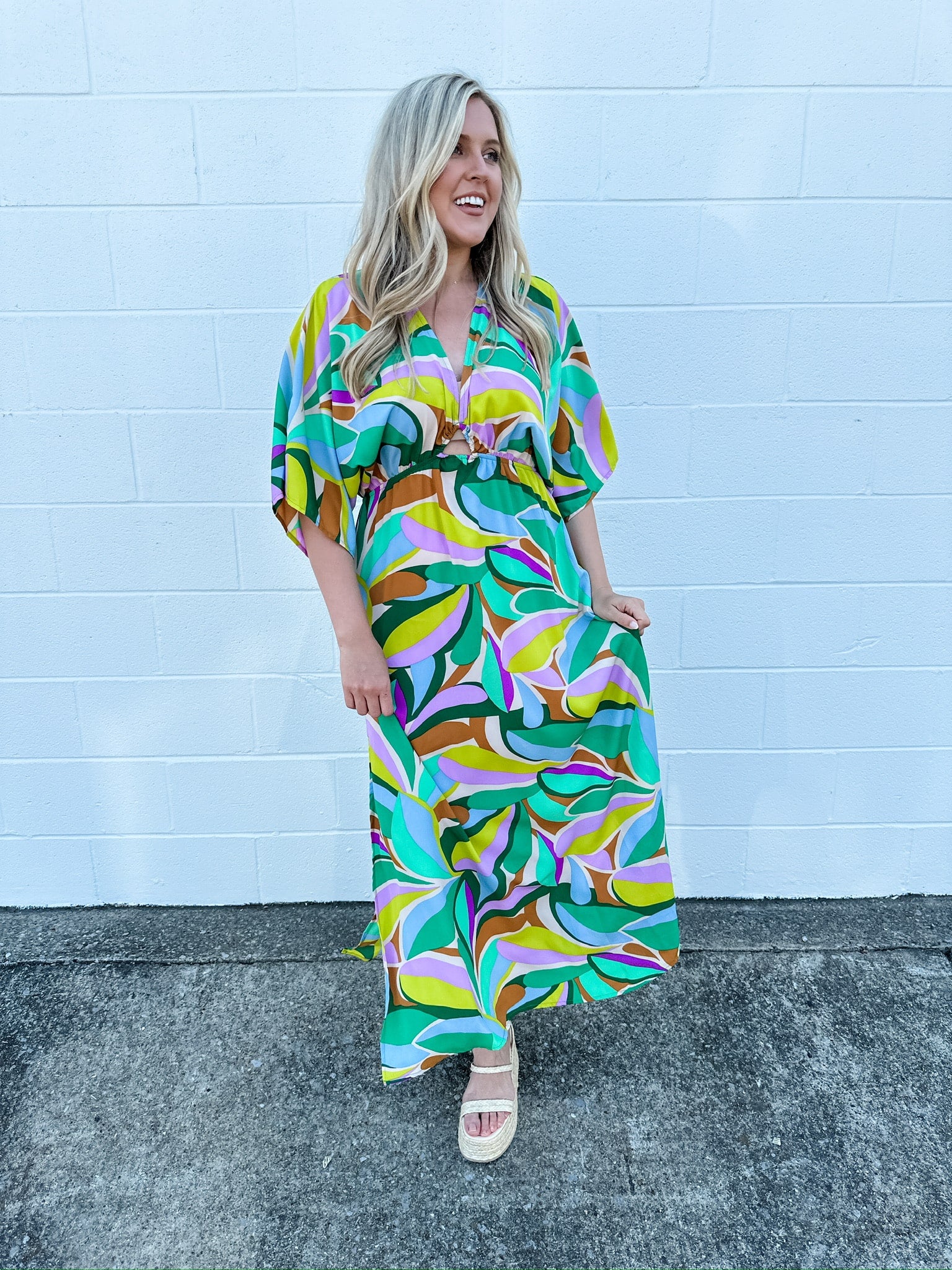 Petal Print Maxi Dress